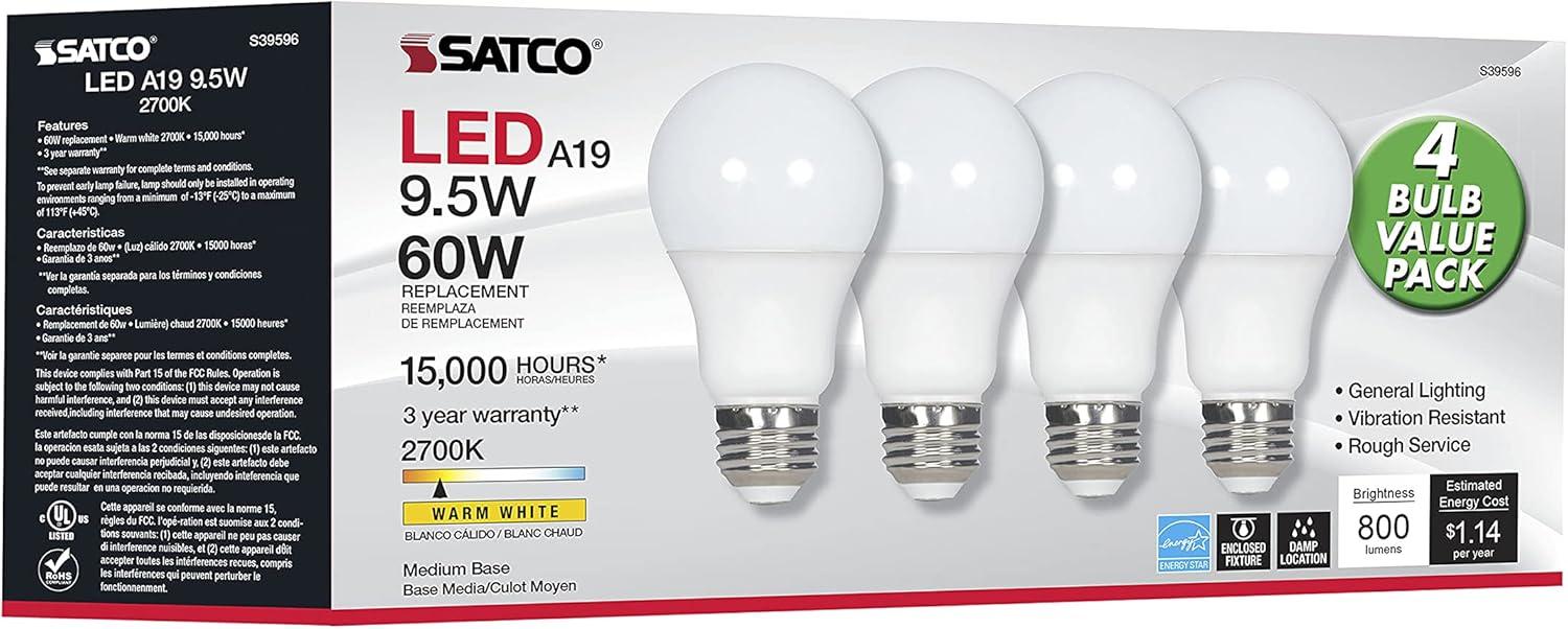 60 Watt Equivalent A19 E26/Medium (Standard) LED Bulb