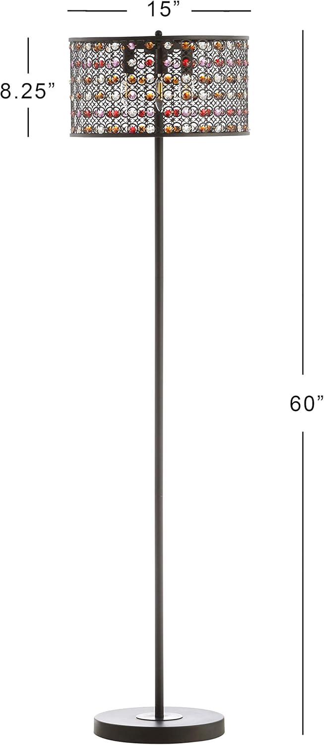 Mosiac Floor Lamp - Oil Rubbed Bronze (Black)/Multi - Safavieh