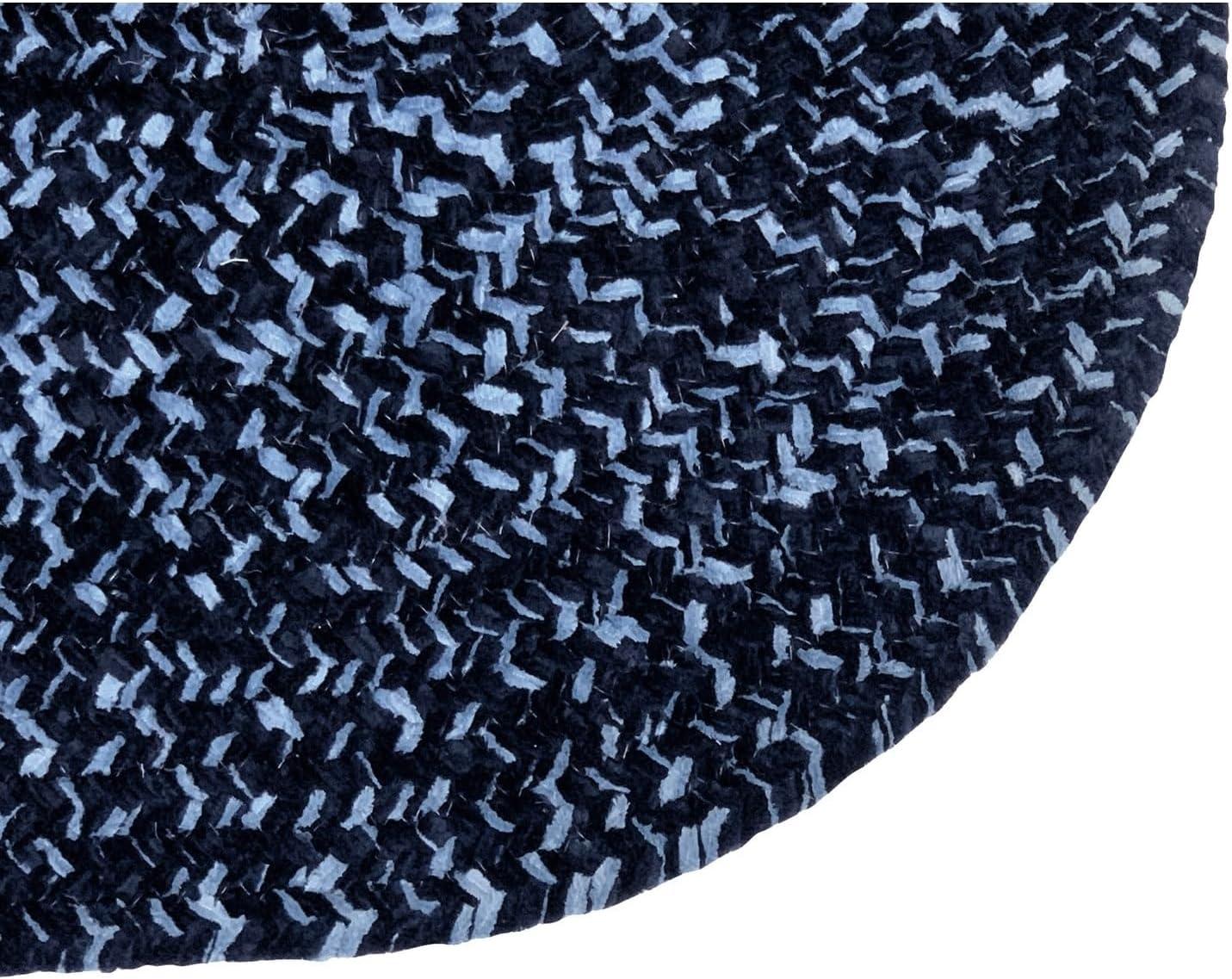 Better Trends Chenille Tweed Braid Reversible Indoor Area Utility Rug 100% Polyester, 30" x 50" Oval, Diluth & Emerald