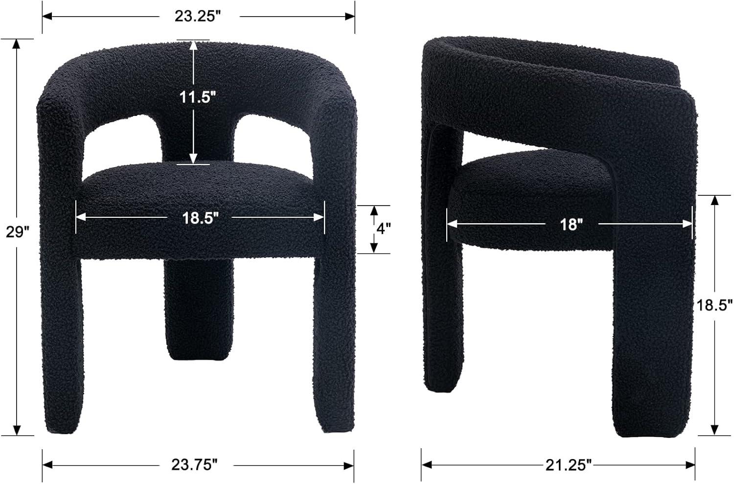 wahson office chair Modern Dining Chairs Barrel Dining Chair Upholstered Dining Room Chair with Arm Comfy Accent Side Chair for Dining Room/Living Room (Set of 2)