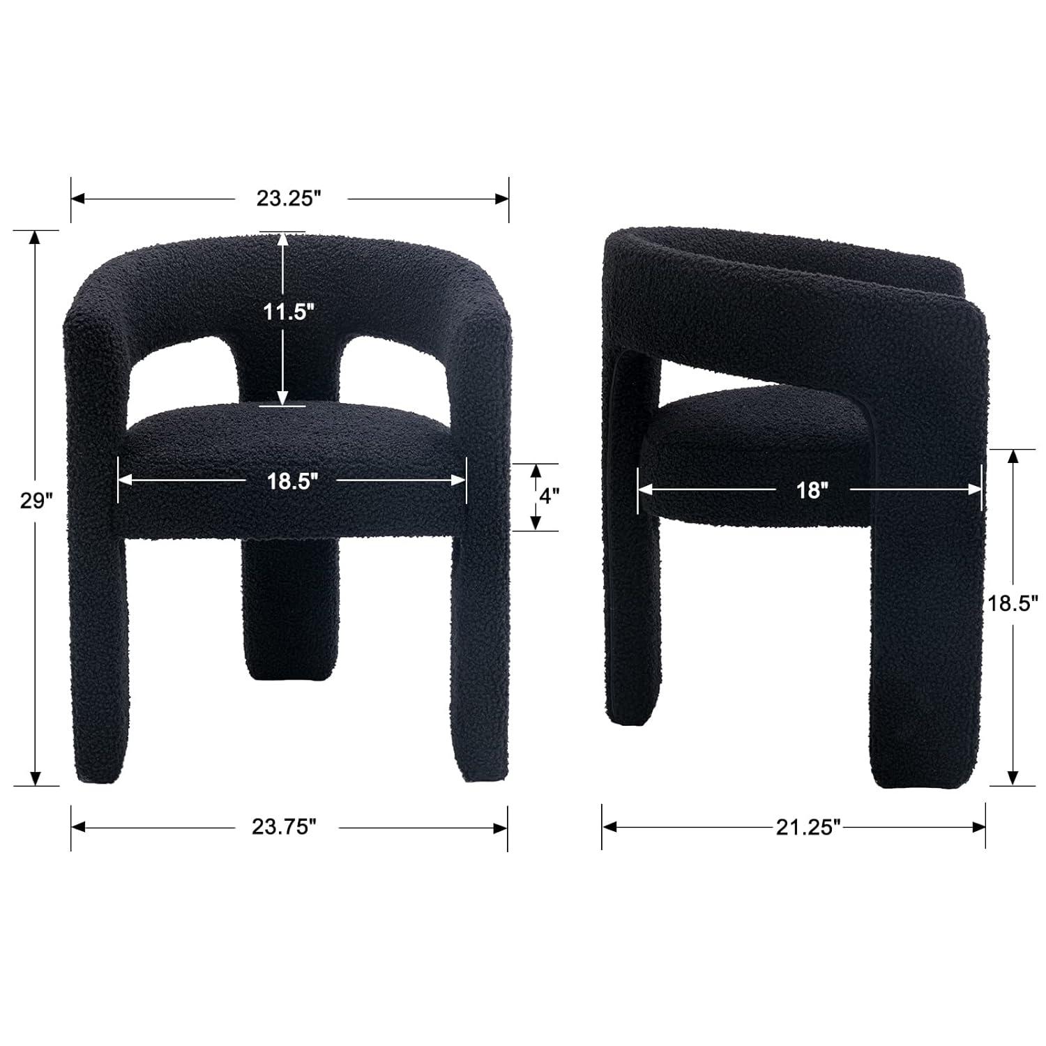 wahson office chair Modern Dining Chairs Barrel Dining Chair Upholstered Dining Room Chair with Arm Comfy Accent Side Chair for Dining Room/Living Room (Set of 2)