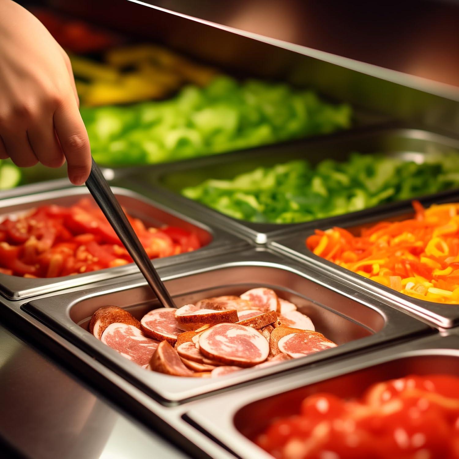 The Party Aisle™ VEVOR 1/6 Size Anti-Jam Steam Pan 6-Inch Deep Table Pan (Set of 6)