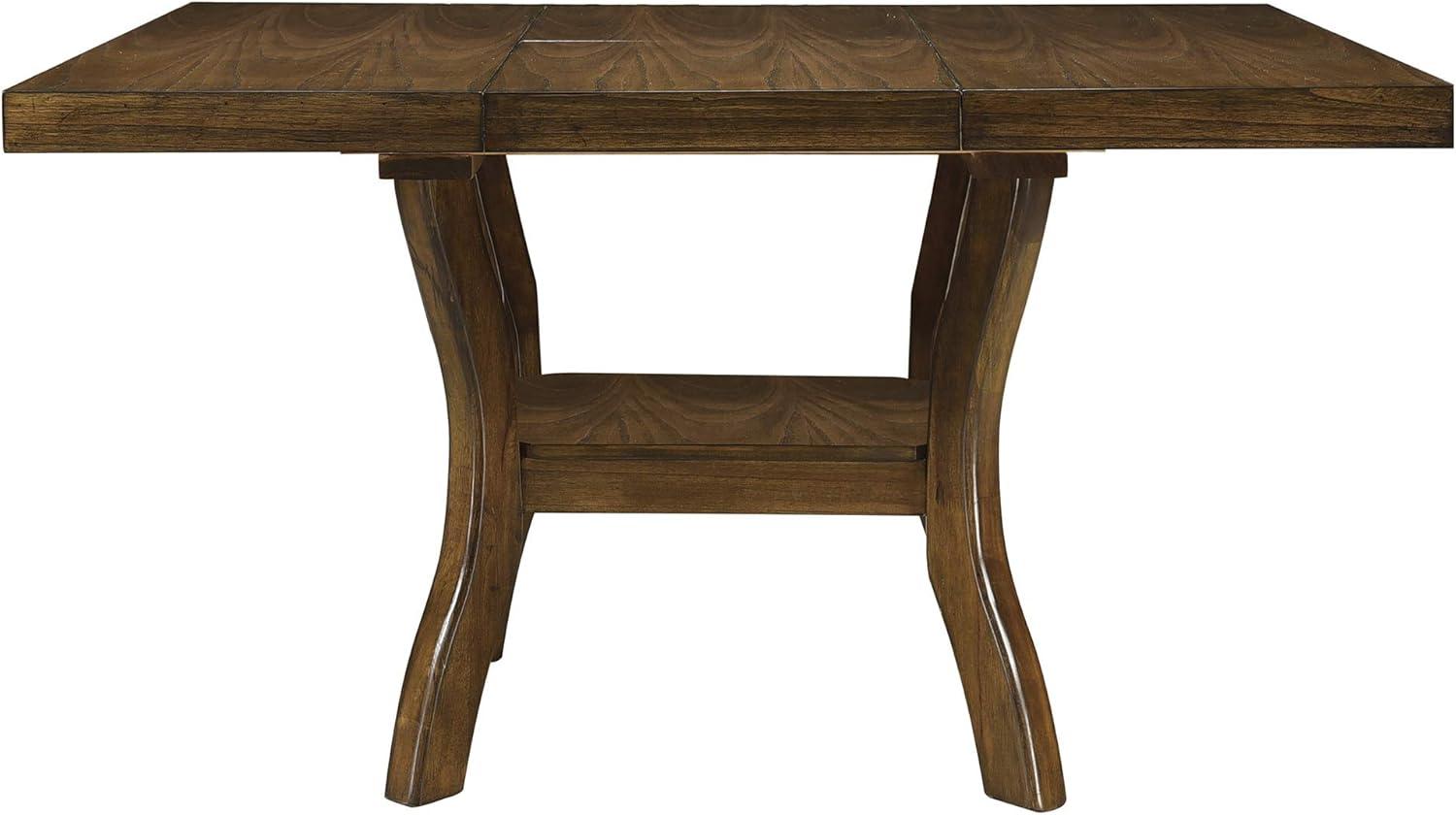 Red Barrel Studio® Transitional Dining Table with Lower Display Shelf and Extension Leaf for Dining Room & Reviews | Wayfair