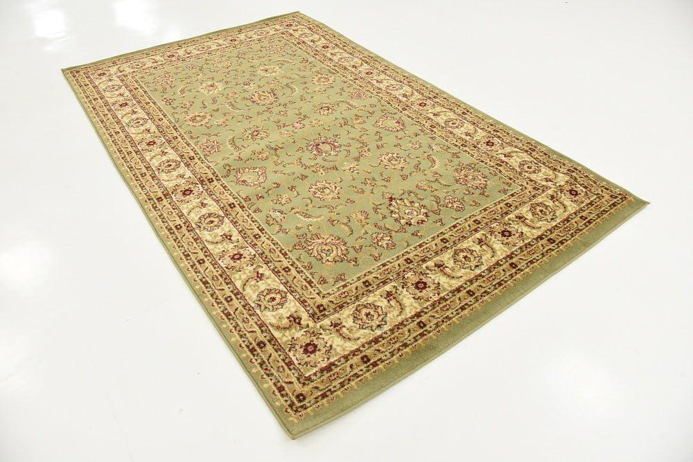 Unique Loom Voyage Collection Area Rug - St. Louis (5' 3" x 8' Rectangle Green/Cream)