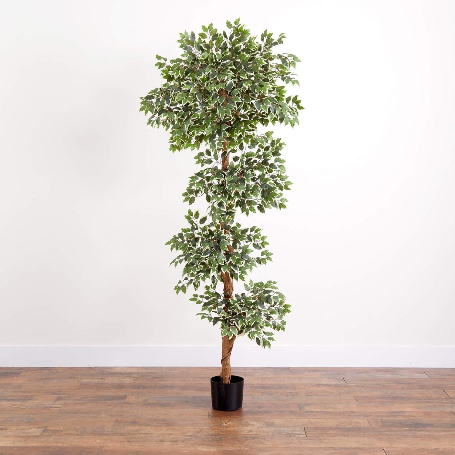 Nearly Natural 6-ft Variegated Ficus Tree