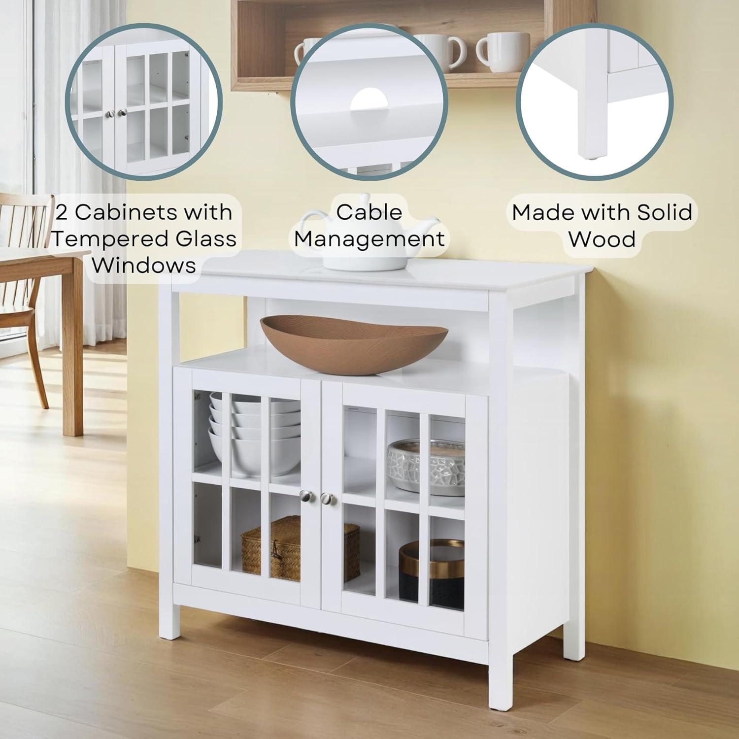 Big Sur Highboy TV Stand, White