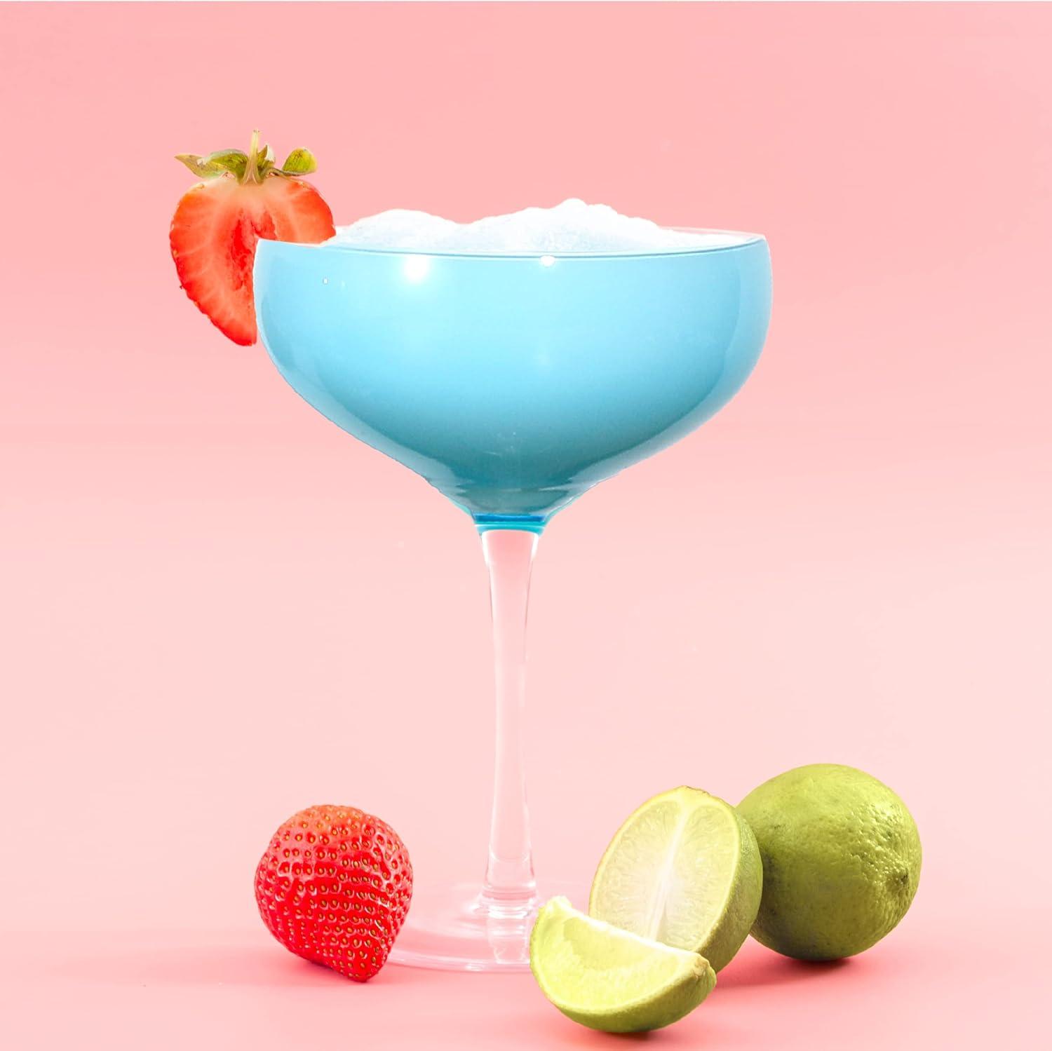 TABLE 12 TDA Series Table 12 5.8-ounce Mini Coupe Cocktail Glasses, Glass Cups Set Of 4, Champagne Glasses In Assorted Colors