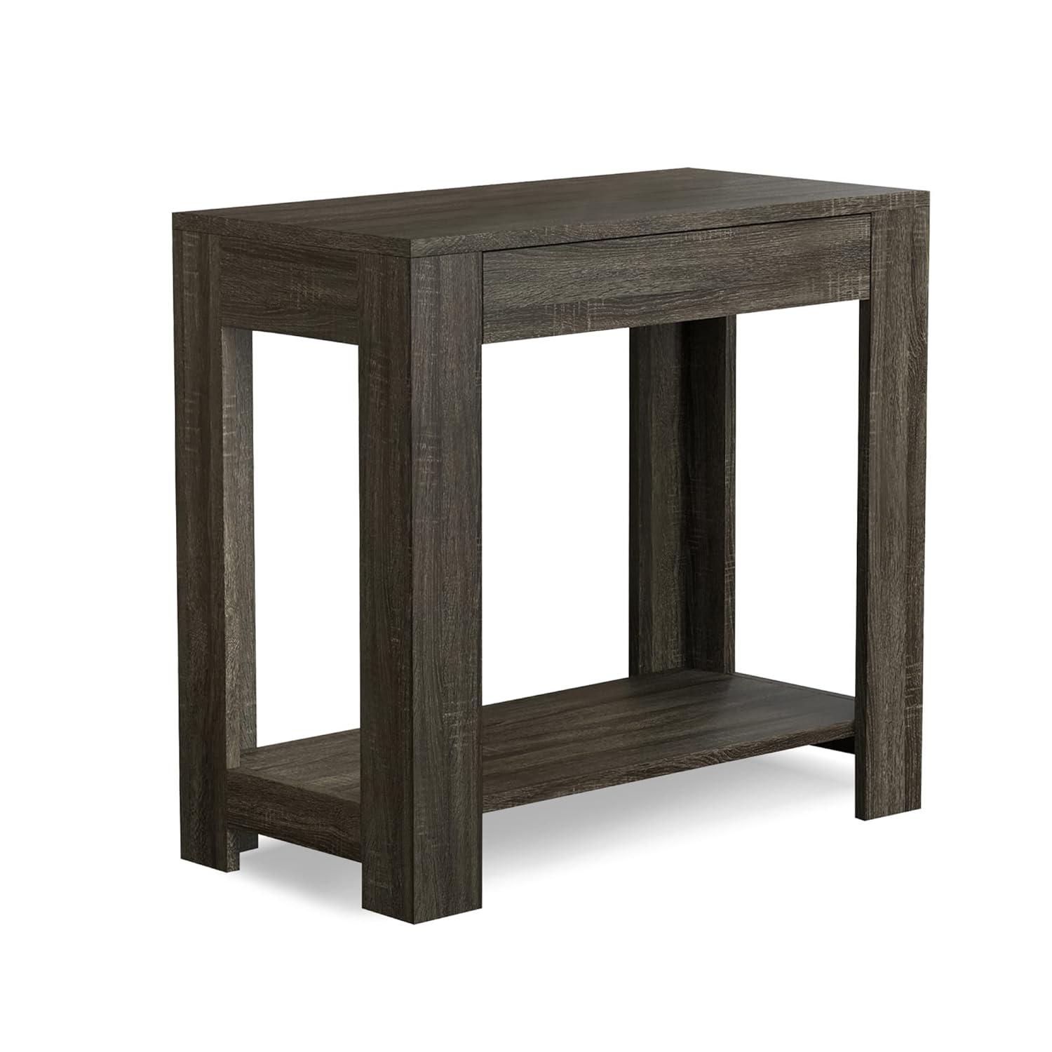 TJVNLDE & Co. - Dark Gray Night Stands for Bedrooms  Metal Small Tables for Small Spaces  Use As    End   or Bedside Tables  with Secret Top Drawer  11.4 x 20 x 24 Inches