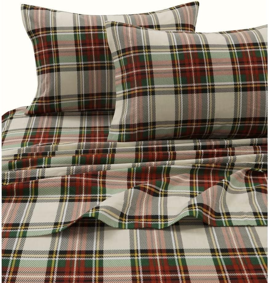 Tribeca Living Printed Cotton Flannel Extra Deep Pocket Sheet Set