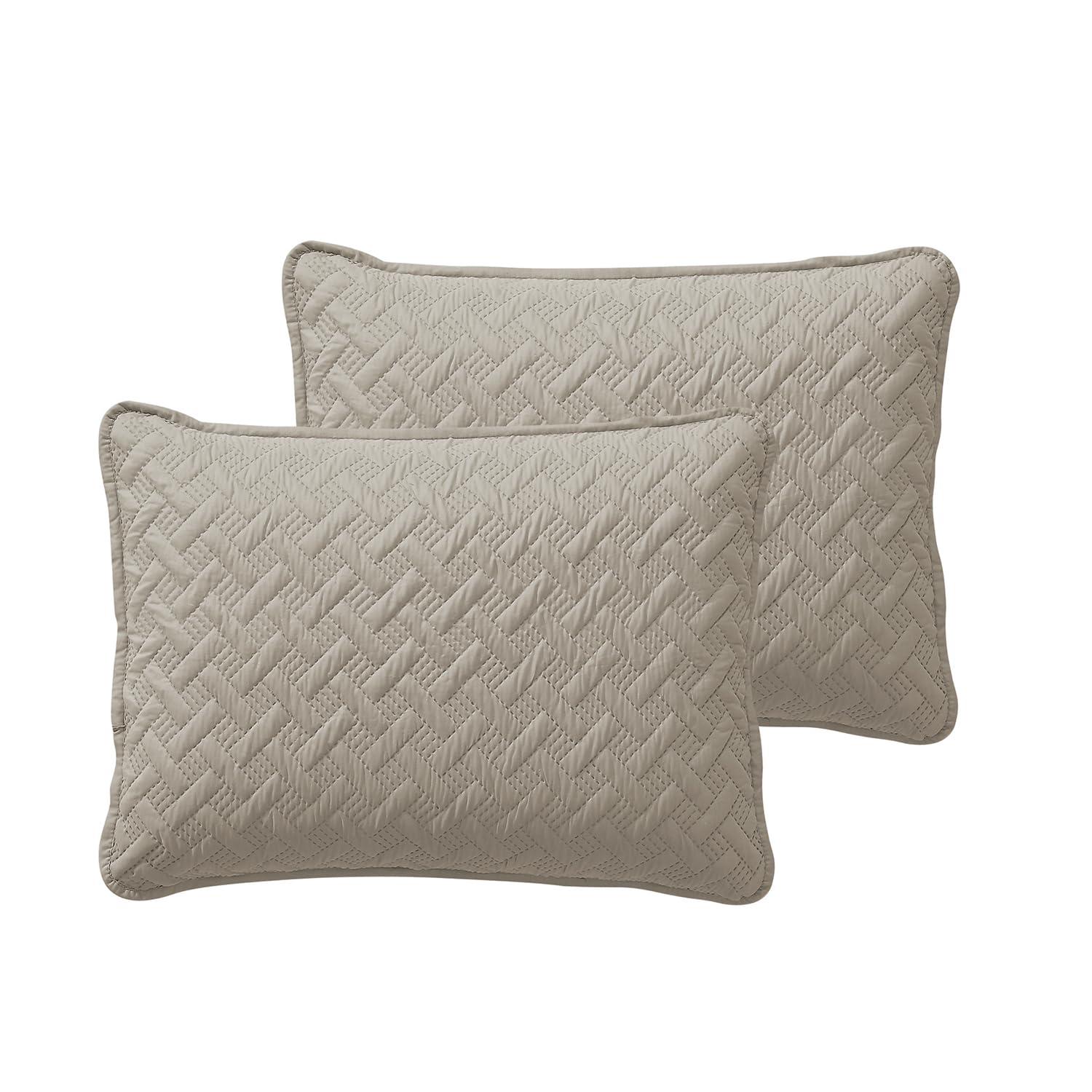 Nina Embossed Basketweave Quilt Set