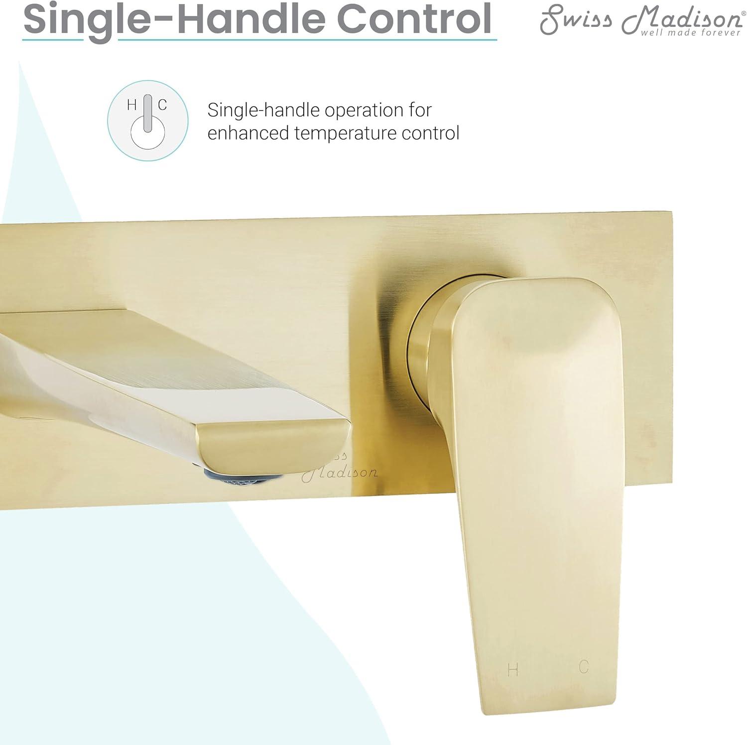 Monaco Single-Handle, Wall-Mount, Bathroom Faucet