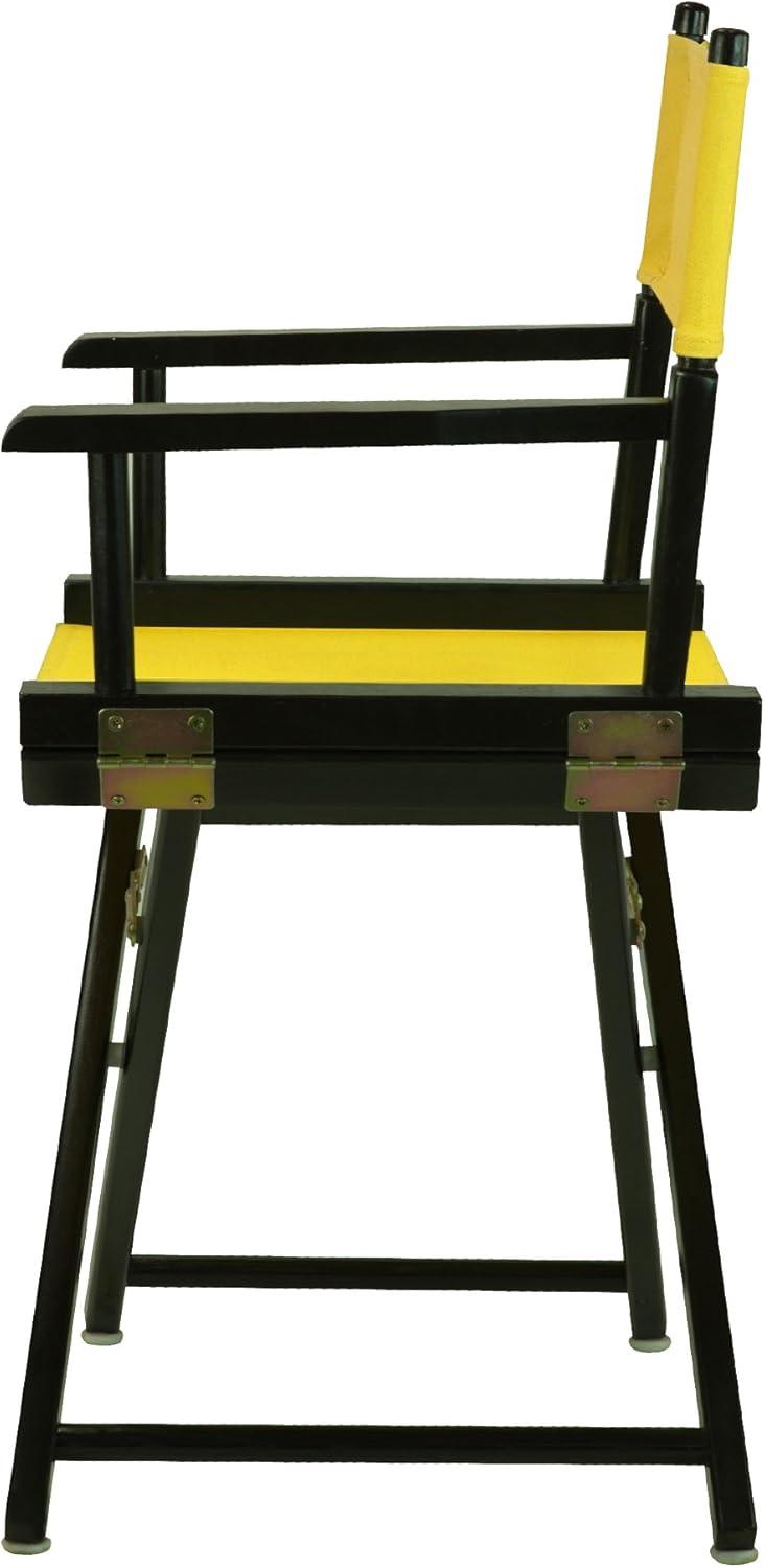 "18" Director's Chair Black Frame-Gold Canvas"