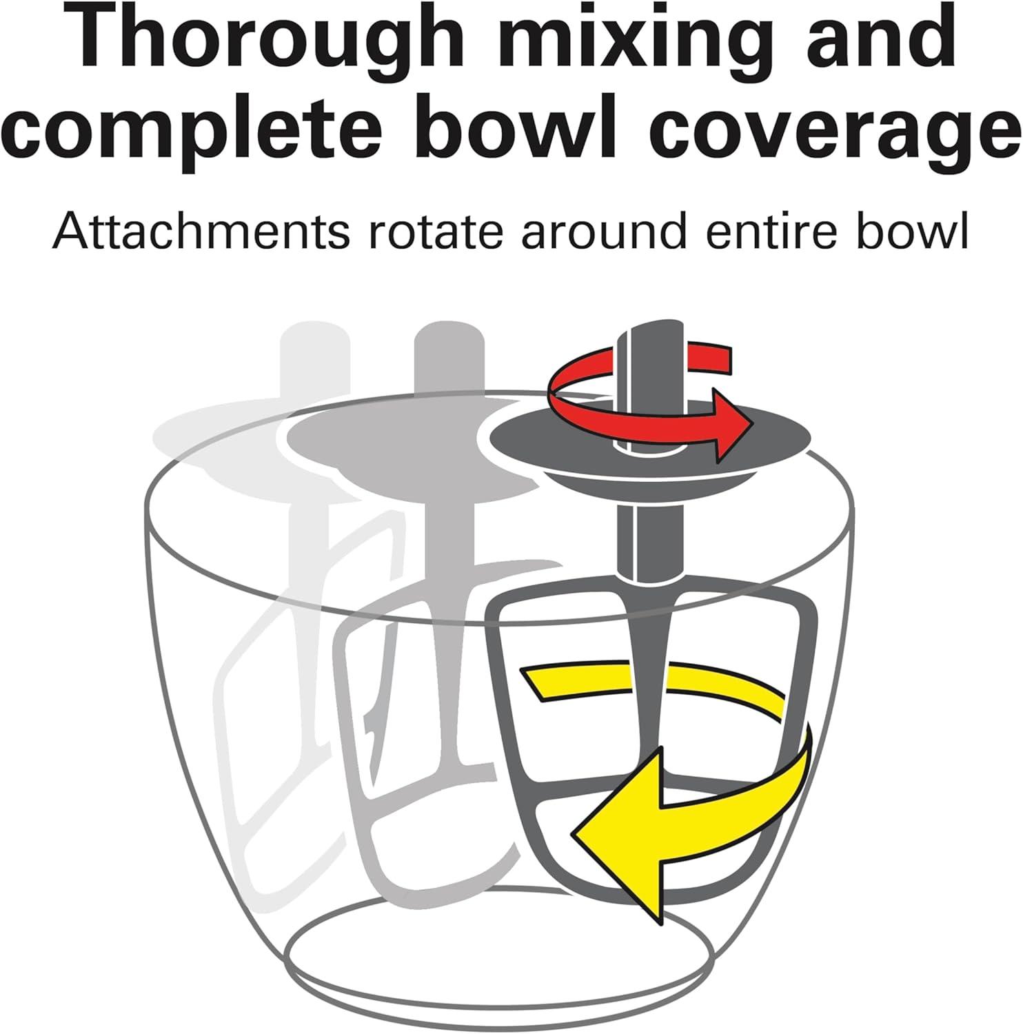 Hamilton Beach® 7-Speed 4-Quart Electric Stand Mixer with Splash Guard, Dough Hook, Flat Beater, and Whisk Attachments