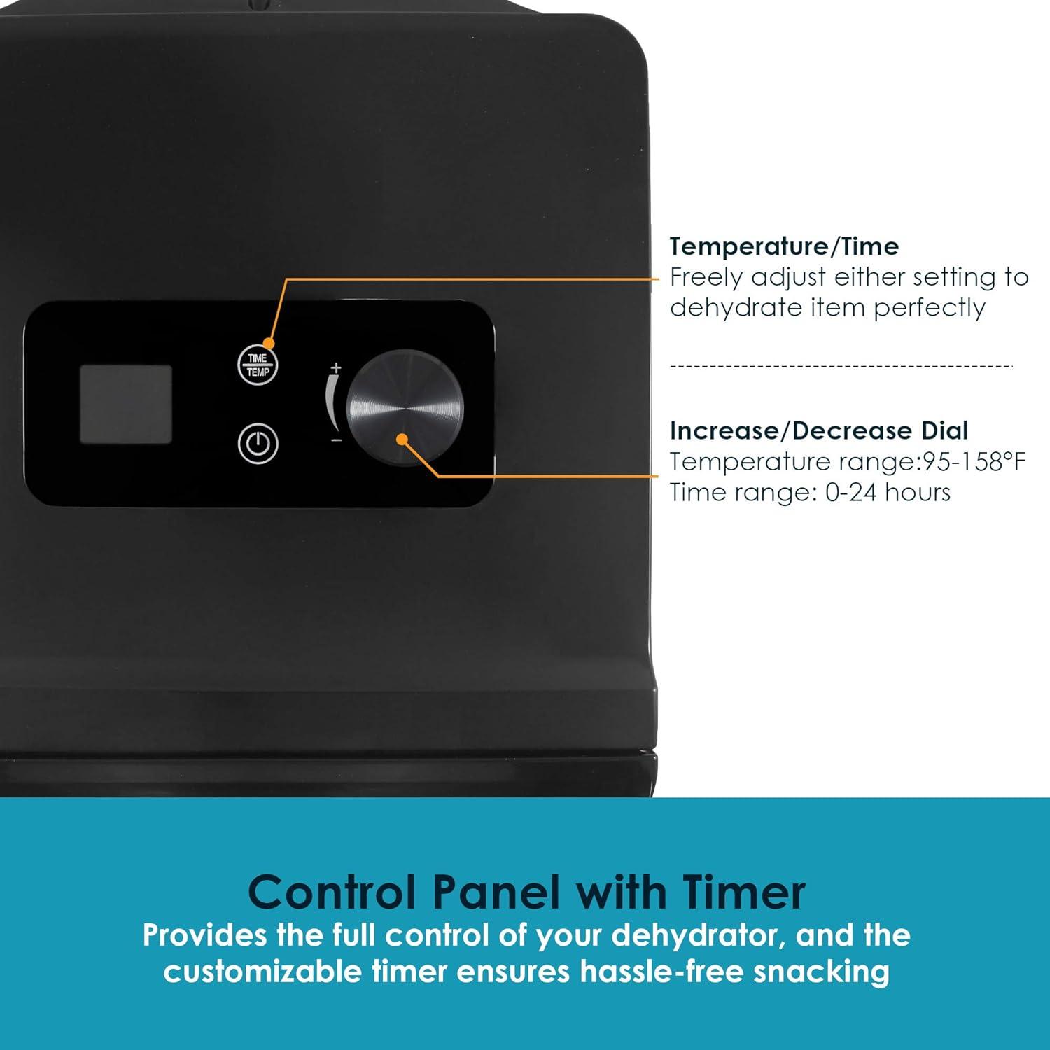 Elite Gourmet Digital Food Dehydrator with 4 Stainless Steel Trays