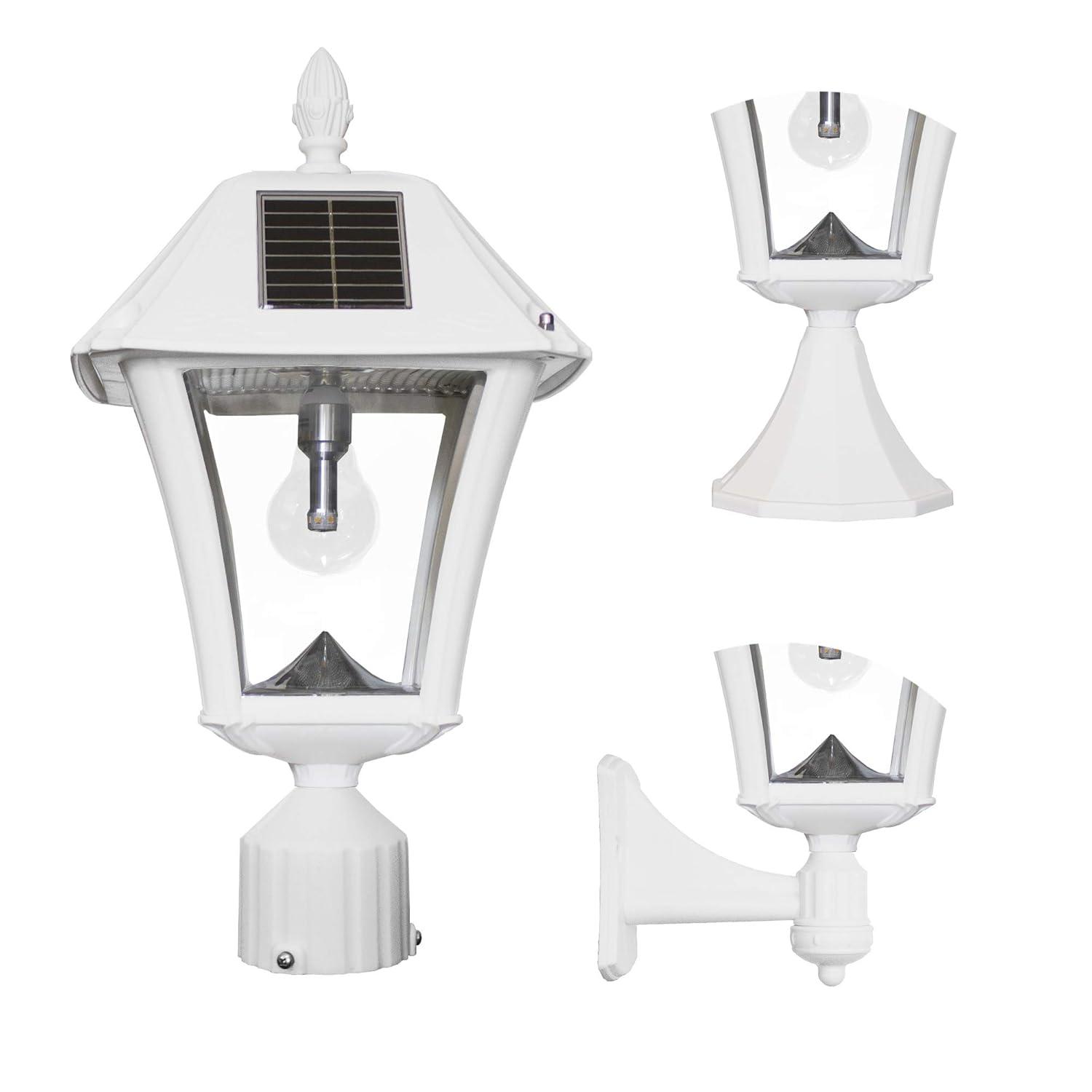 Baytown Ii Bulb Solar Light - Warm White LEDs- Wall/pier/ 3 Inch Fitter Mounts
