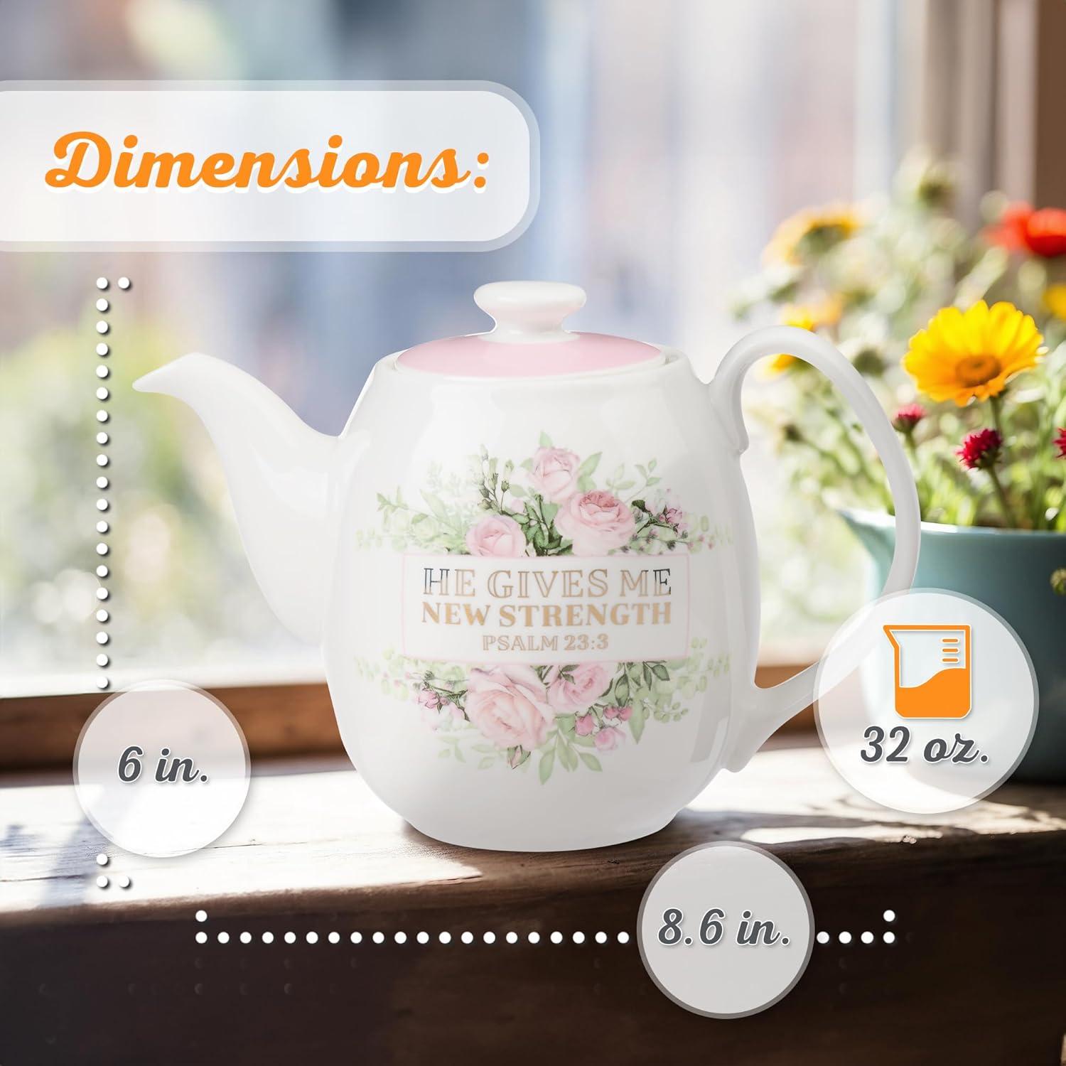 Be Still and Know Teapot in Purple - Psalm 46:10