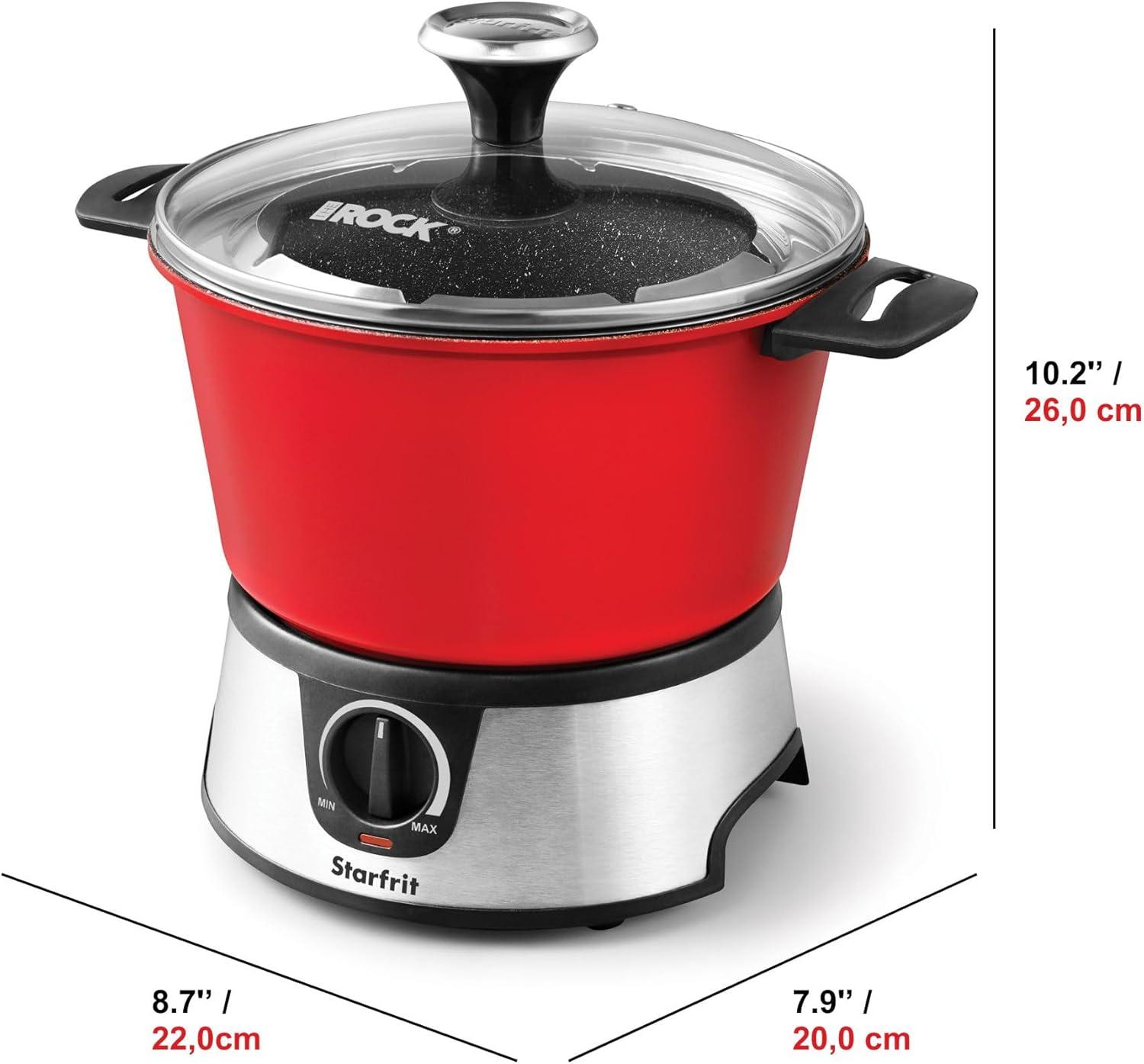 Starfrit The Rock Electric Fondue Set, Red