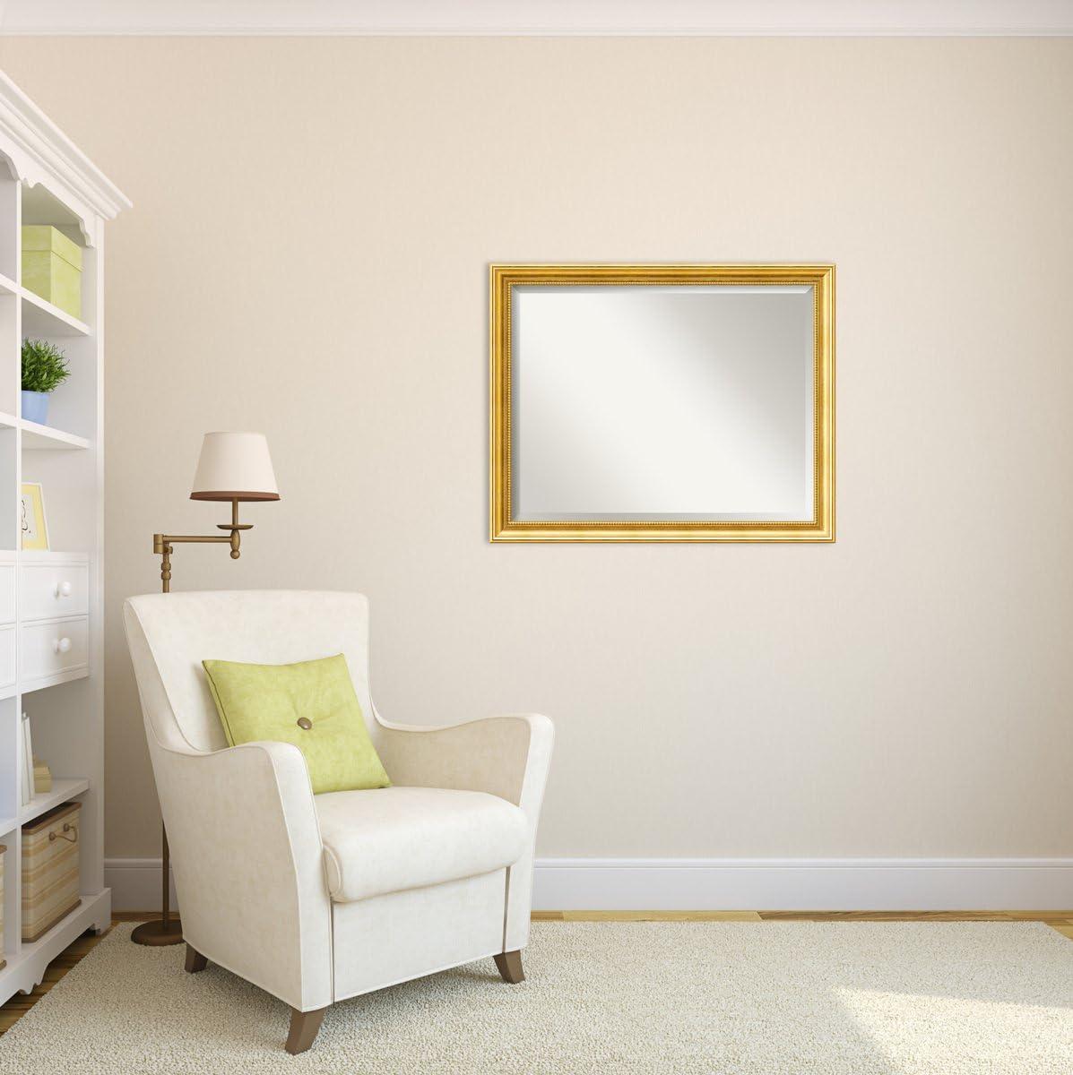 Townhouse Gold Beveled Wood Full Length Vanity Mirror