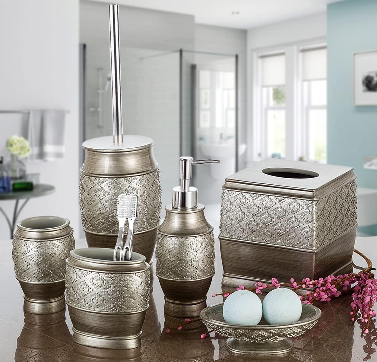 Creative Scents Silver Dublin Toilet Brush With Holder