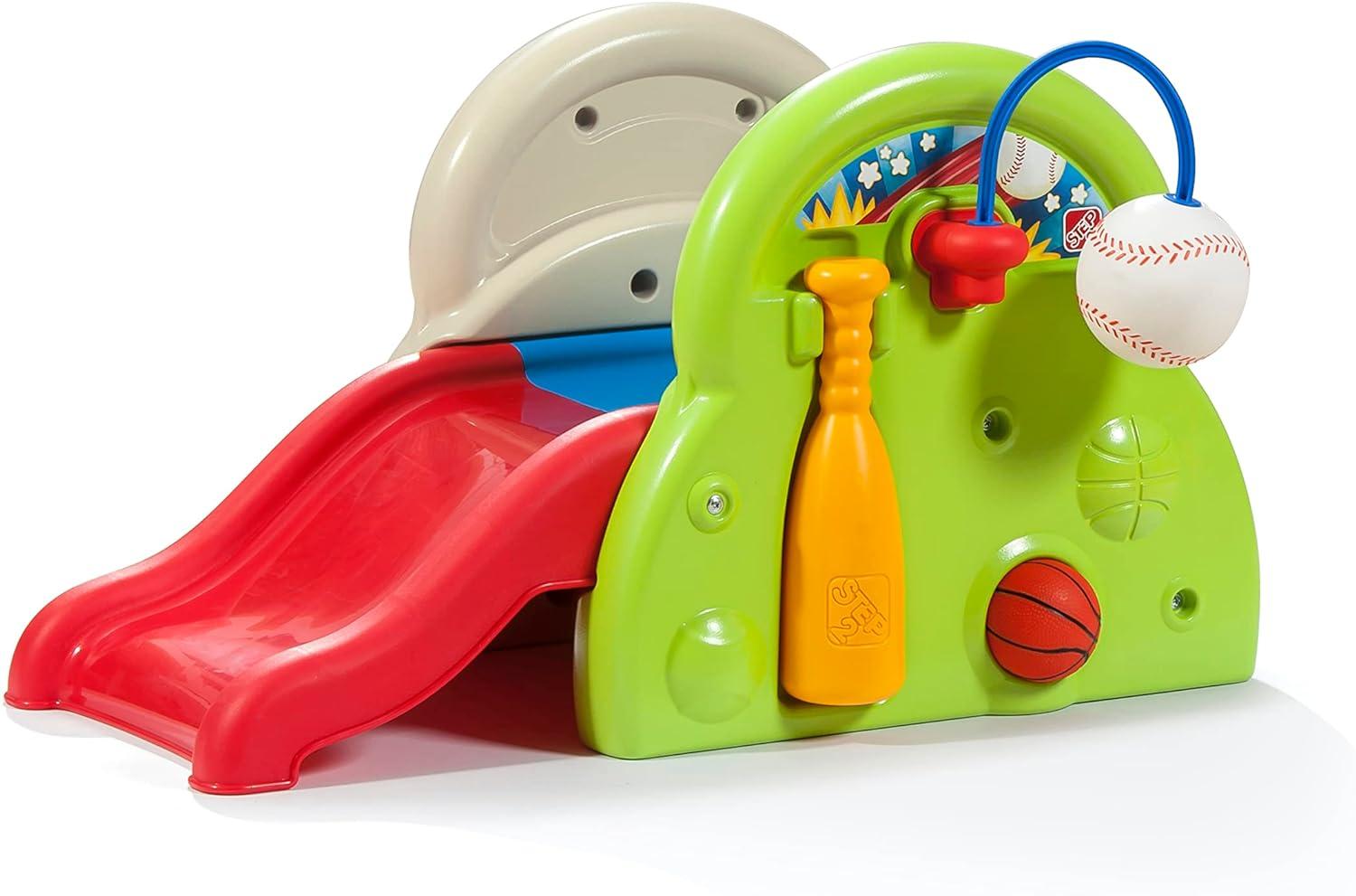 Multicolor Toddler Climbing Activity Center with Slide and Sports