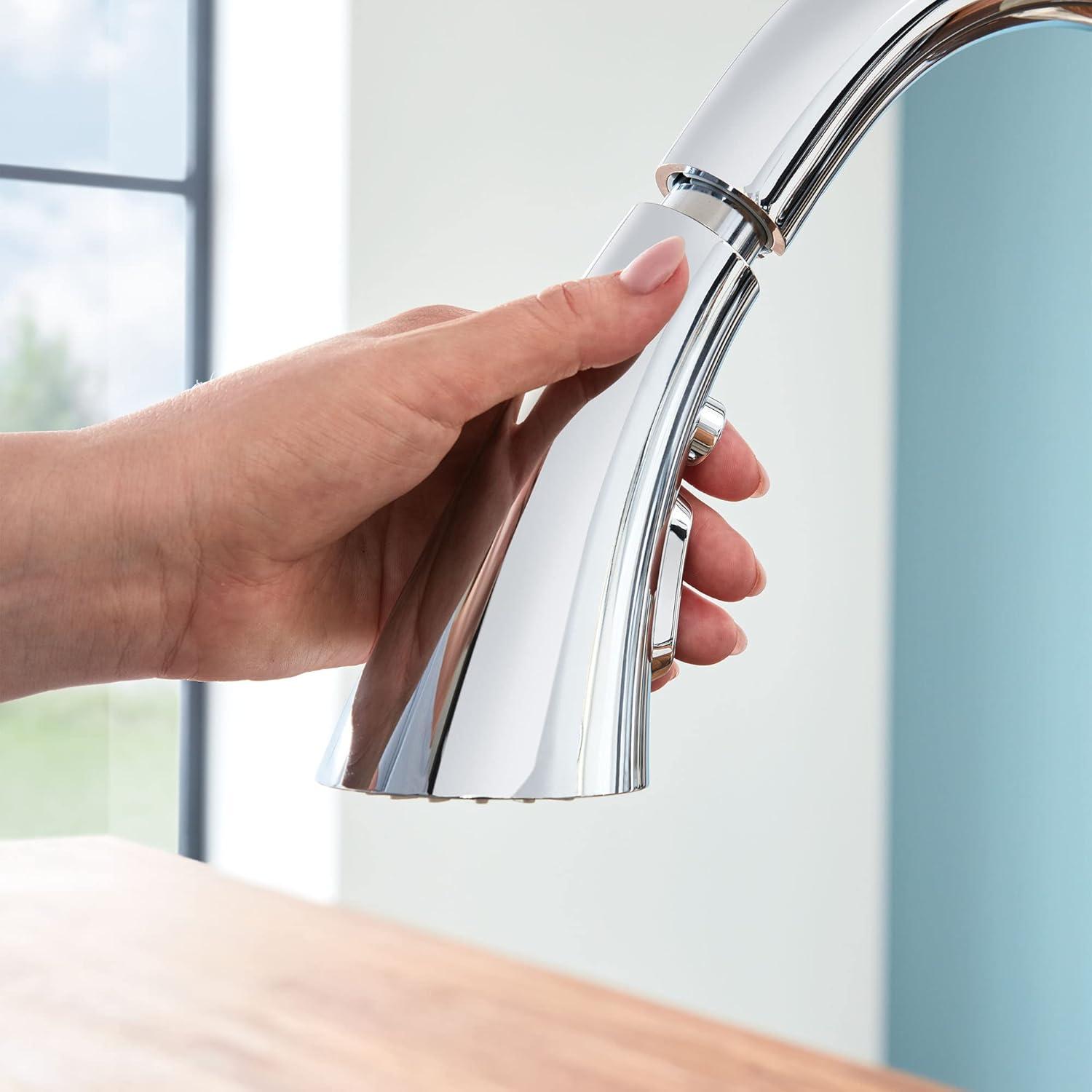 ZEDRA Single-Handle Pull Down Kitchen Faucet Triple Spray 1.75 GPM