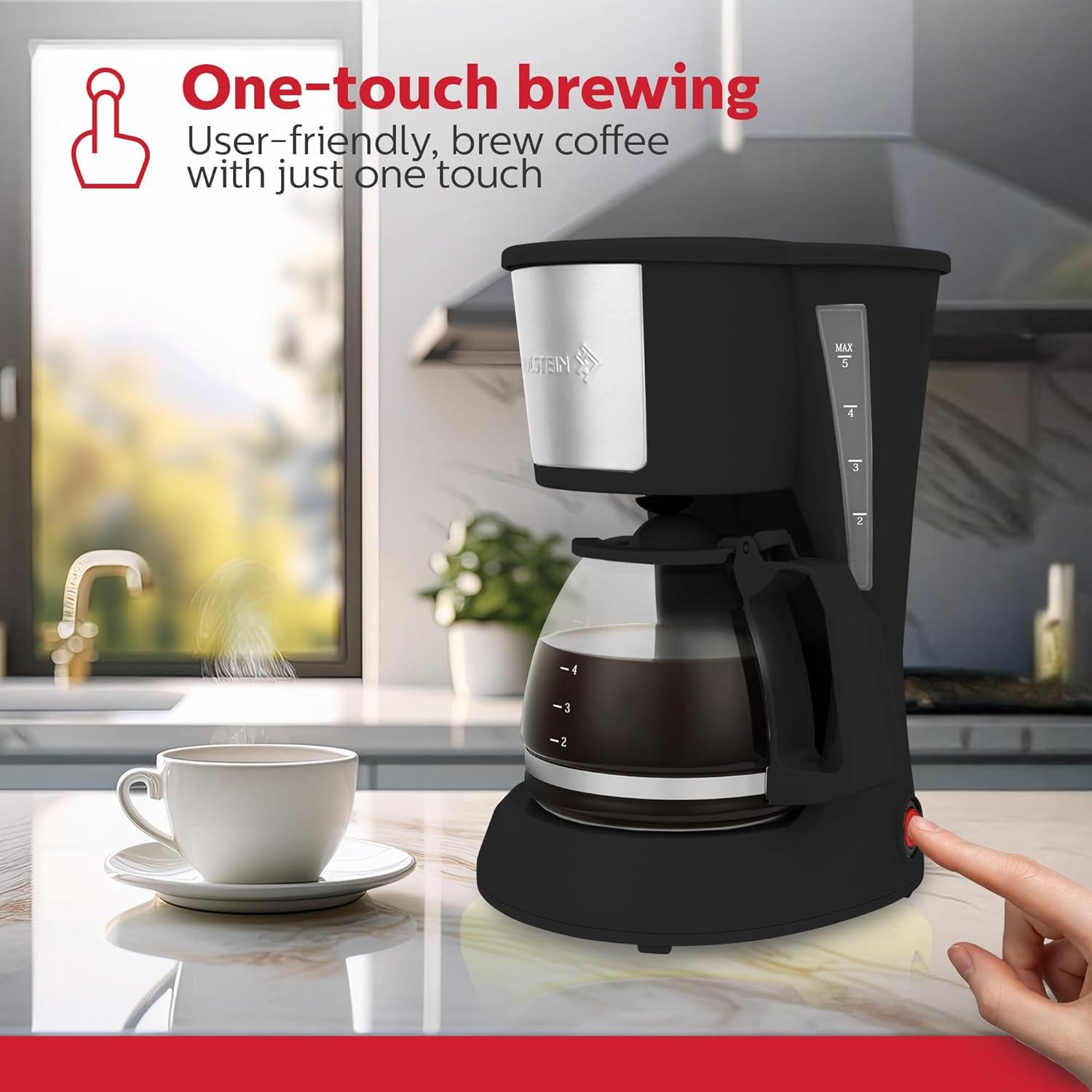 Holstein Housewares 5-Cup Coffee Maker