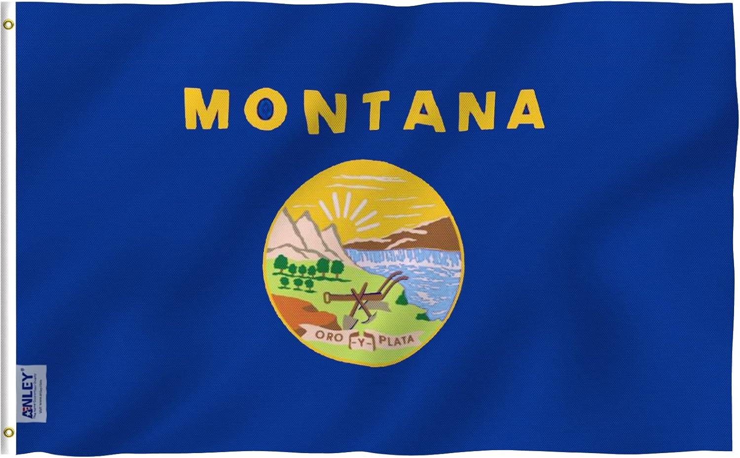 Montana State Flag 3x5 Foot Polyester with Brass Grommets