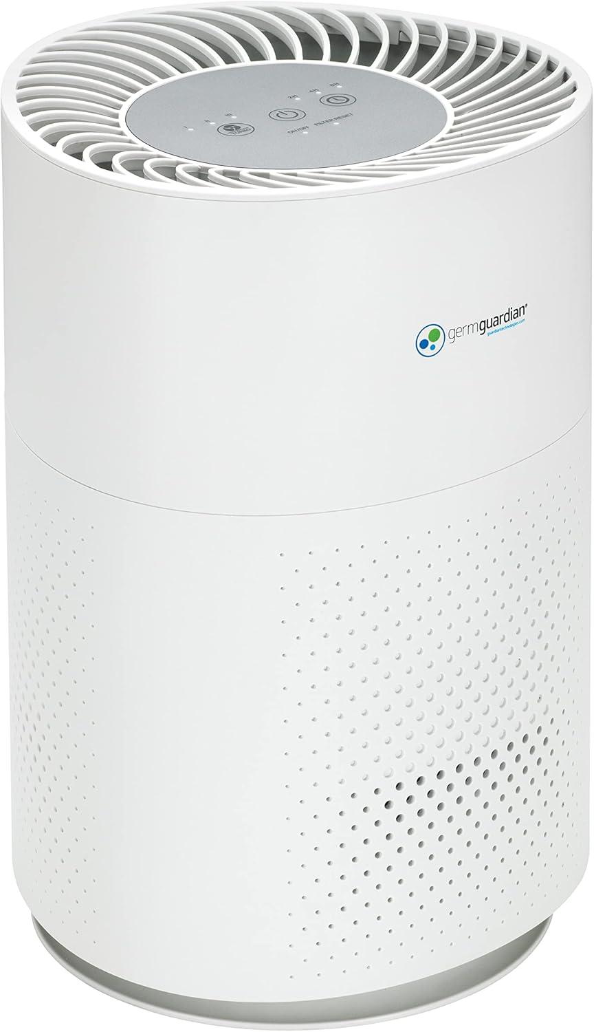 GermGuardian Air Purifier with HEPA Pure Filter Removes Odors, Mold, 510 Sq. ft, AC4200W, White