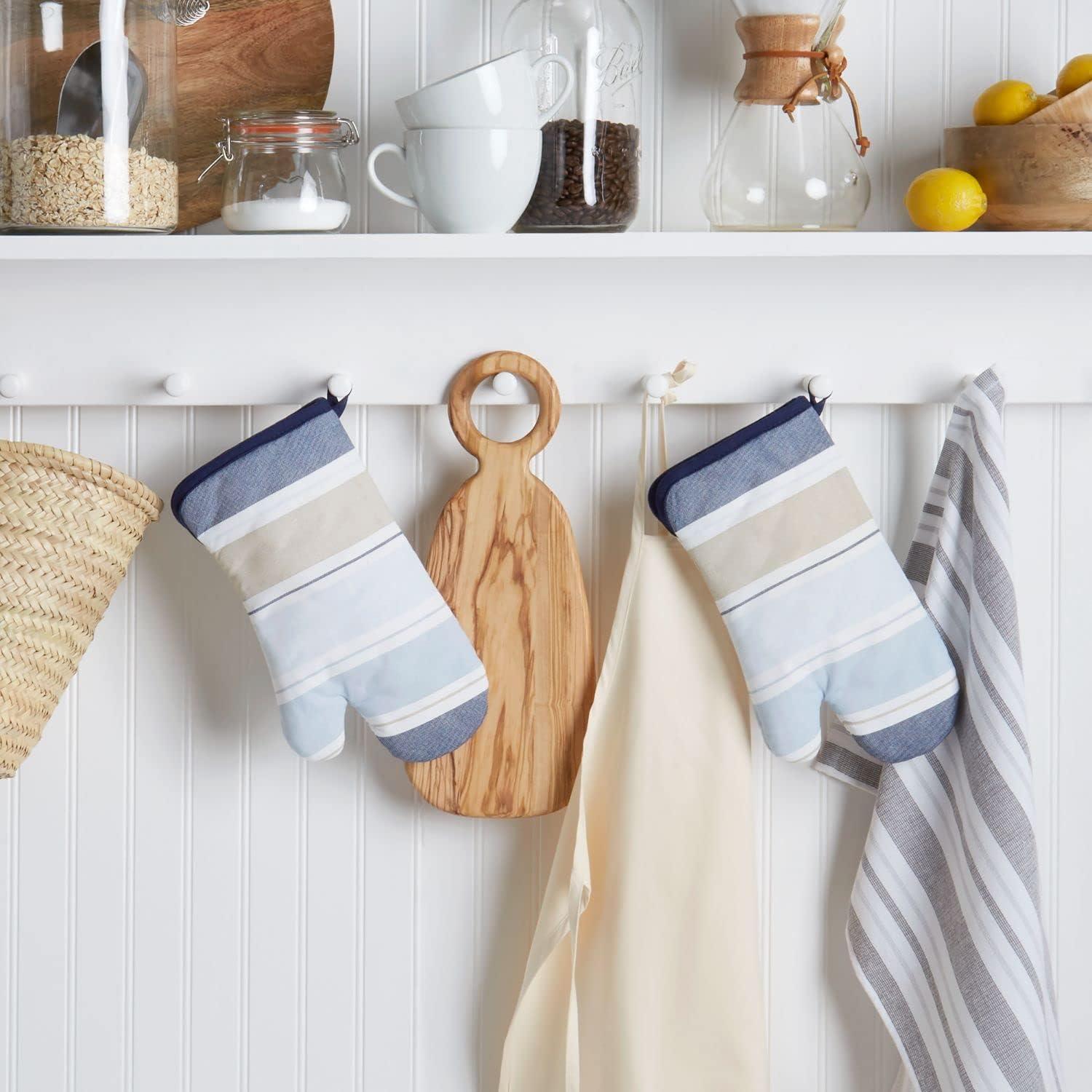 Martha Stewart 2 Piece Stripe Oven Mitt Set