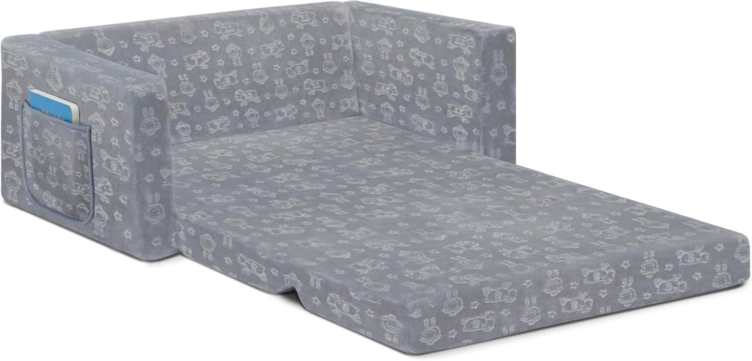 Serta Perfect Sleeper Extra Wide Comfy 2-in-1 Convertible Sofa to Lounger - Gray