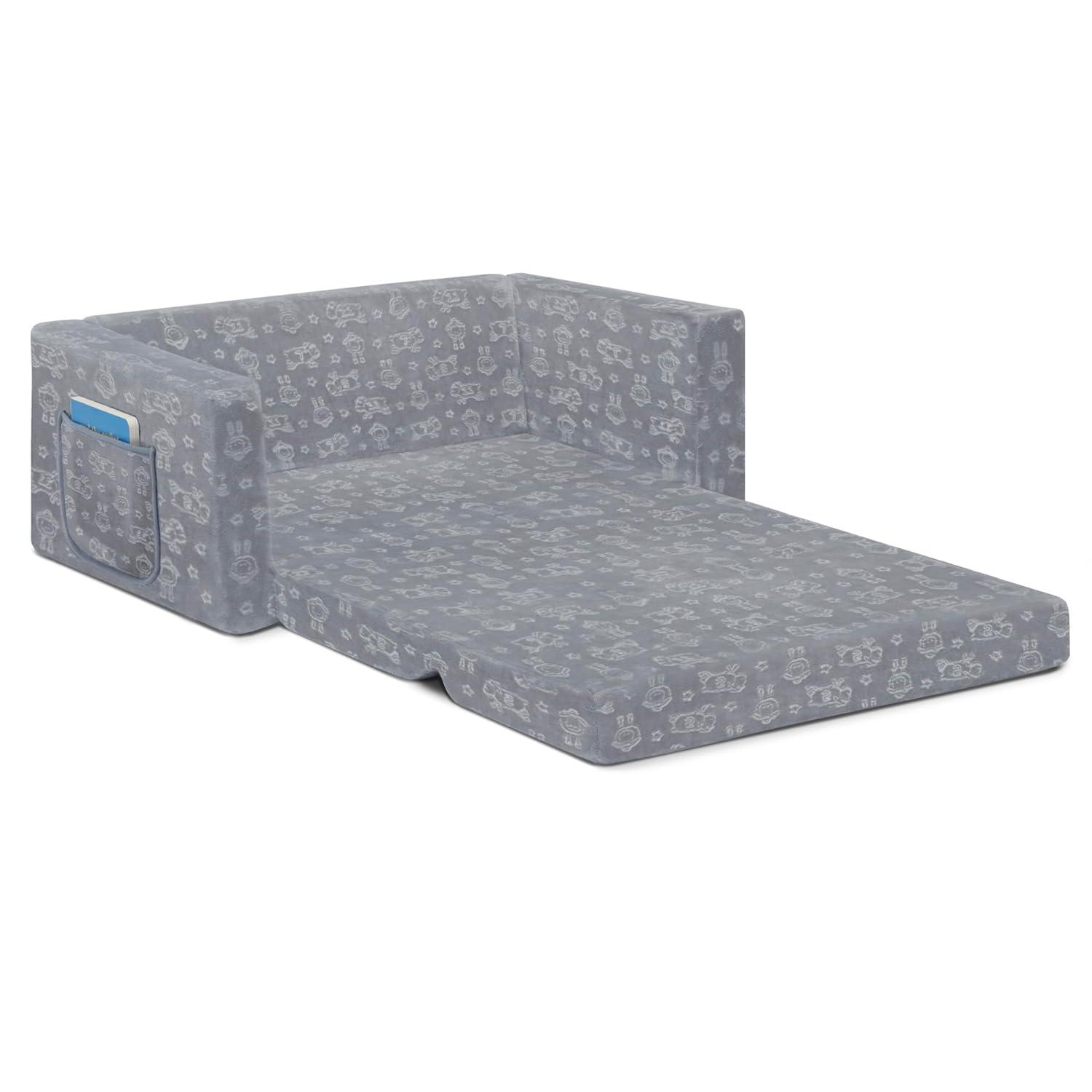 Serta Perfect Sleeper Extra Wide Comfy 2-in-1 Convertible Sofa to Lounger - Gray