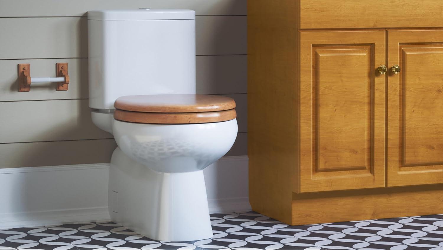 Design House Dalton Round Oak Wood Toilet Seat