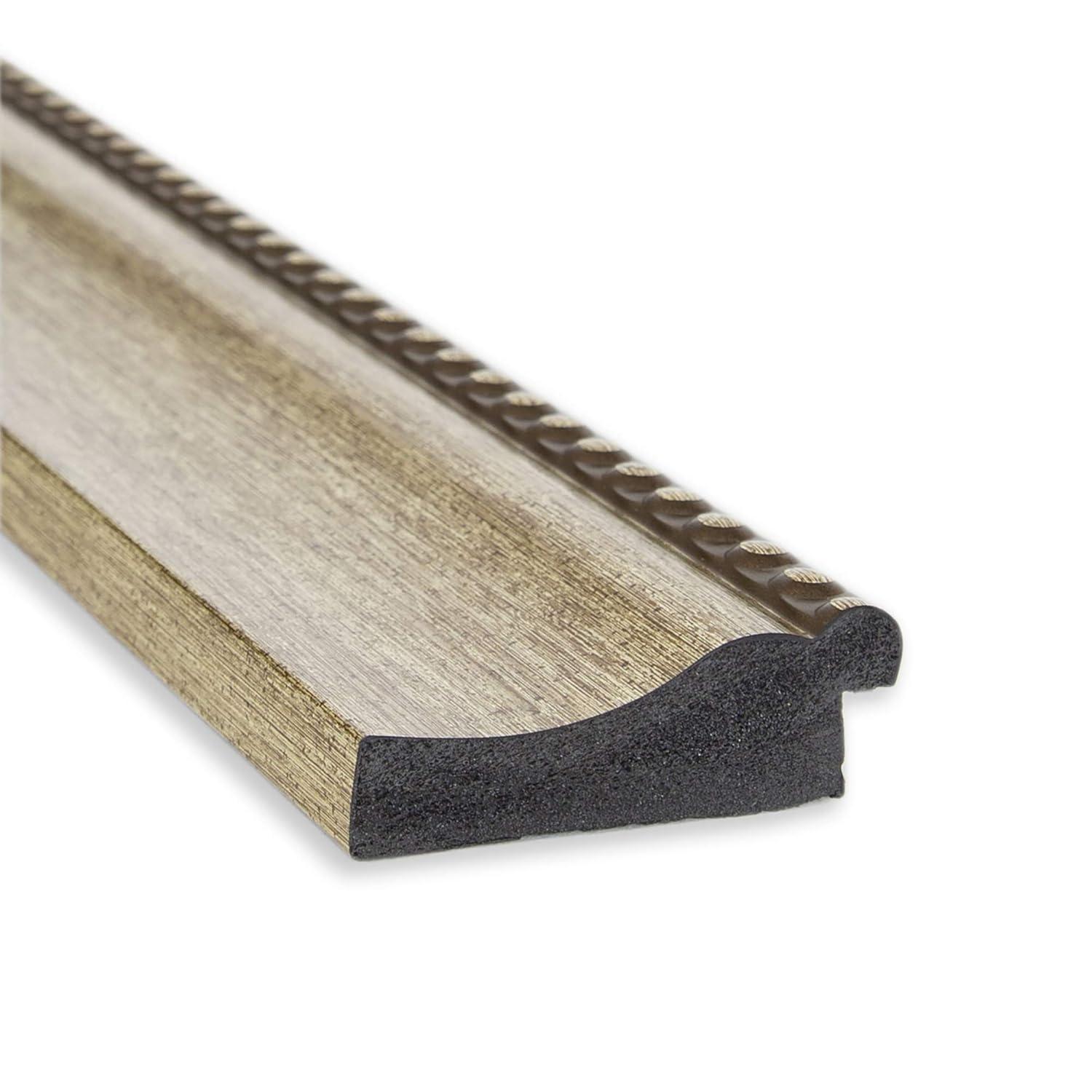 Amanti Art Beveled Bathroom Wall Mirror - Astor Frame Astor Champagne Outer Size: 33 x 27 in Gold