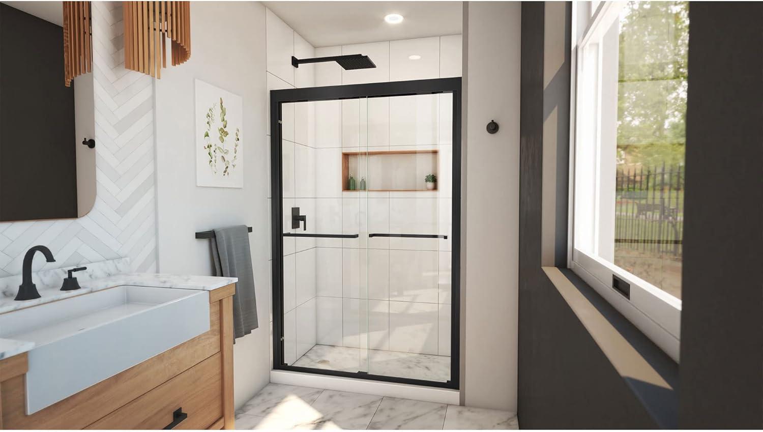 Duet Plus 44" - 48" W x 72" H Double Sliding Semi-Frameless Shower Door