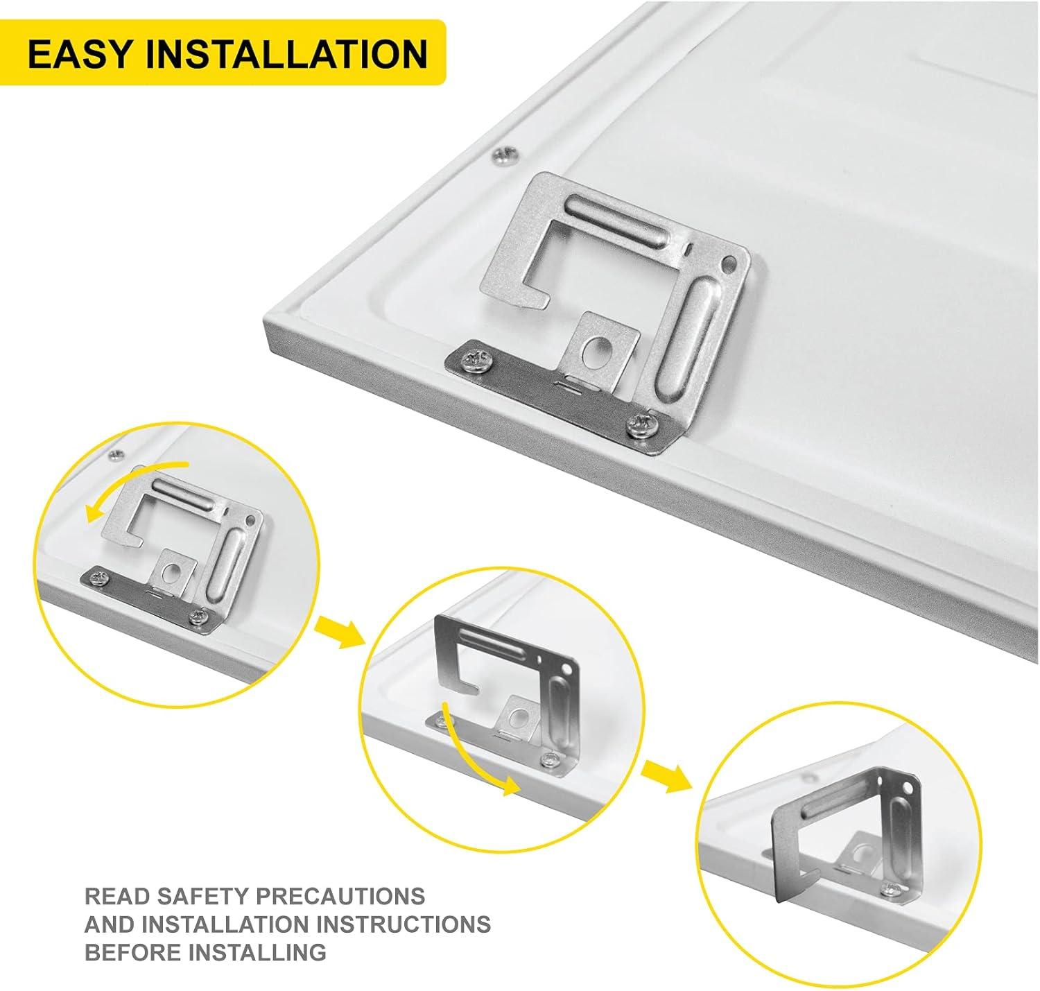 NUWATT 4 Pack 2x2 LED Panel for Drop-in Ceiling, 40W/30W/20W Selectable, 3 Color Select, 3500K/4000K/5000K, Super Bright 4400LM, 0-10V Dimmable Flat Backlit Fixture, 120V-277V, ETL Listed (Set of 4)