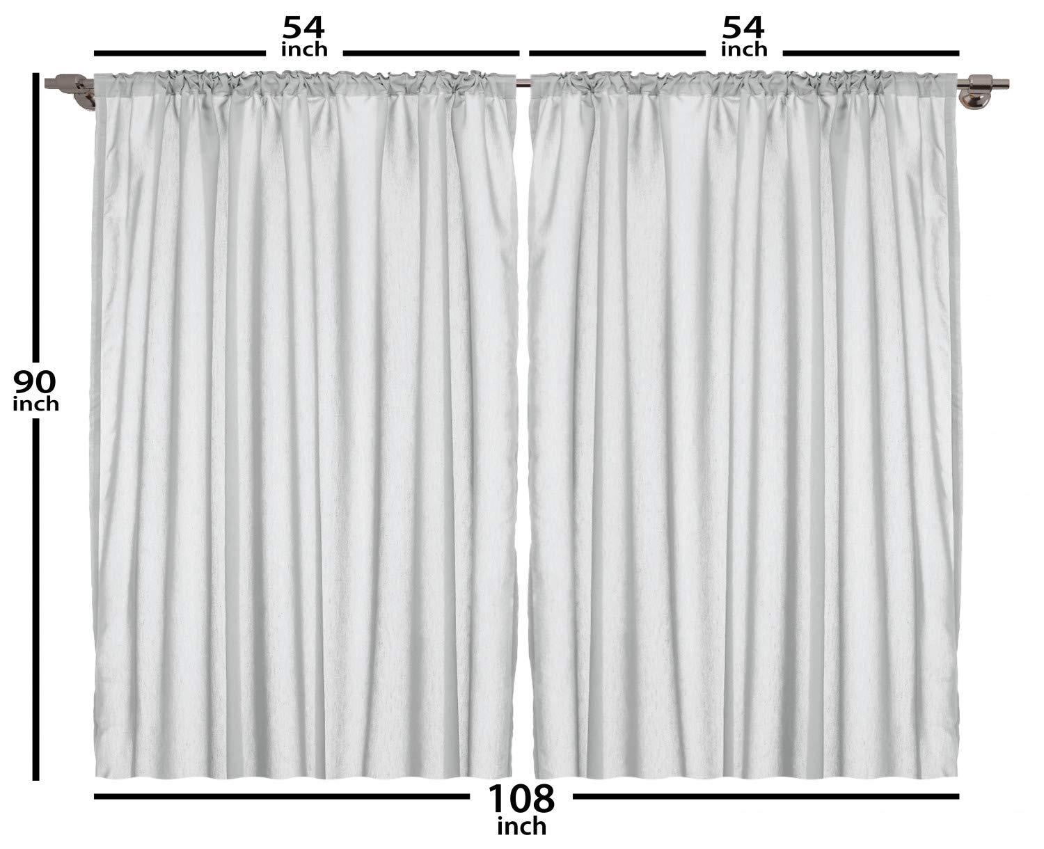 Ambesonne Forest Floral Semi-Sheer Rod Pocket Curtain Panels (Set of 2)