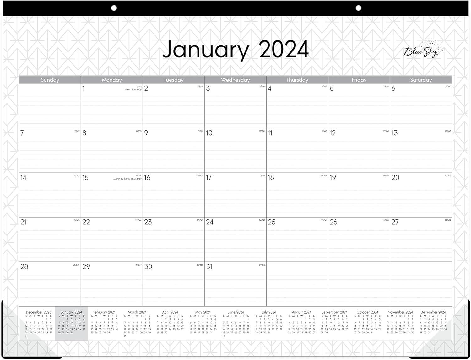 Blue Sky 2025 Desk Pad Calendar, 22x17, Enterprise