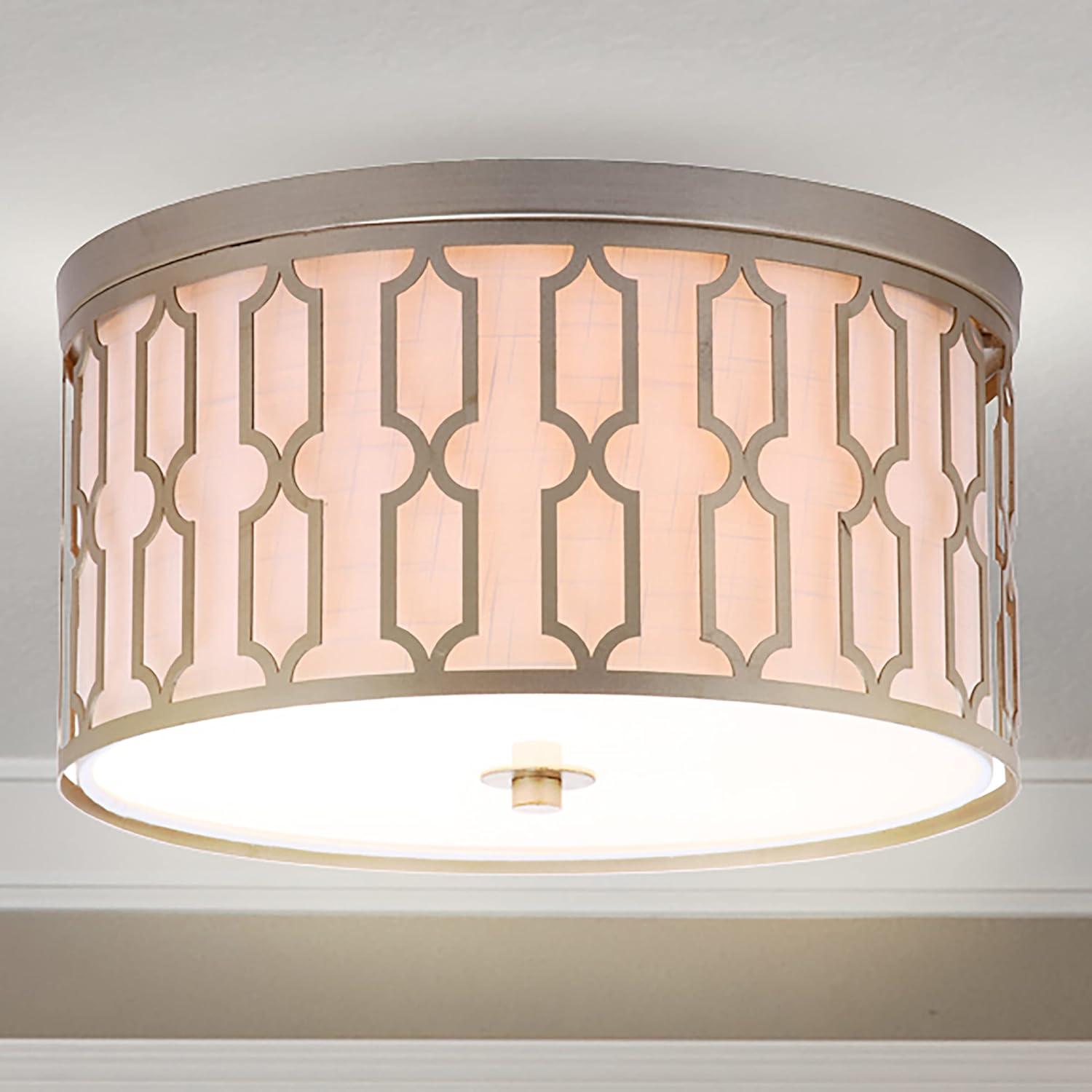 Link 3-Light 16.75" Metal LED Flush Mount, Soft Gold