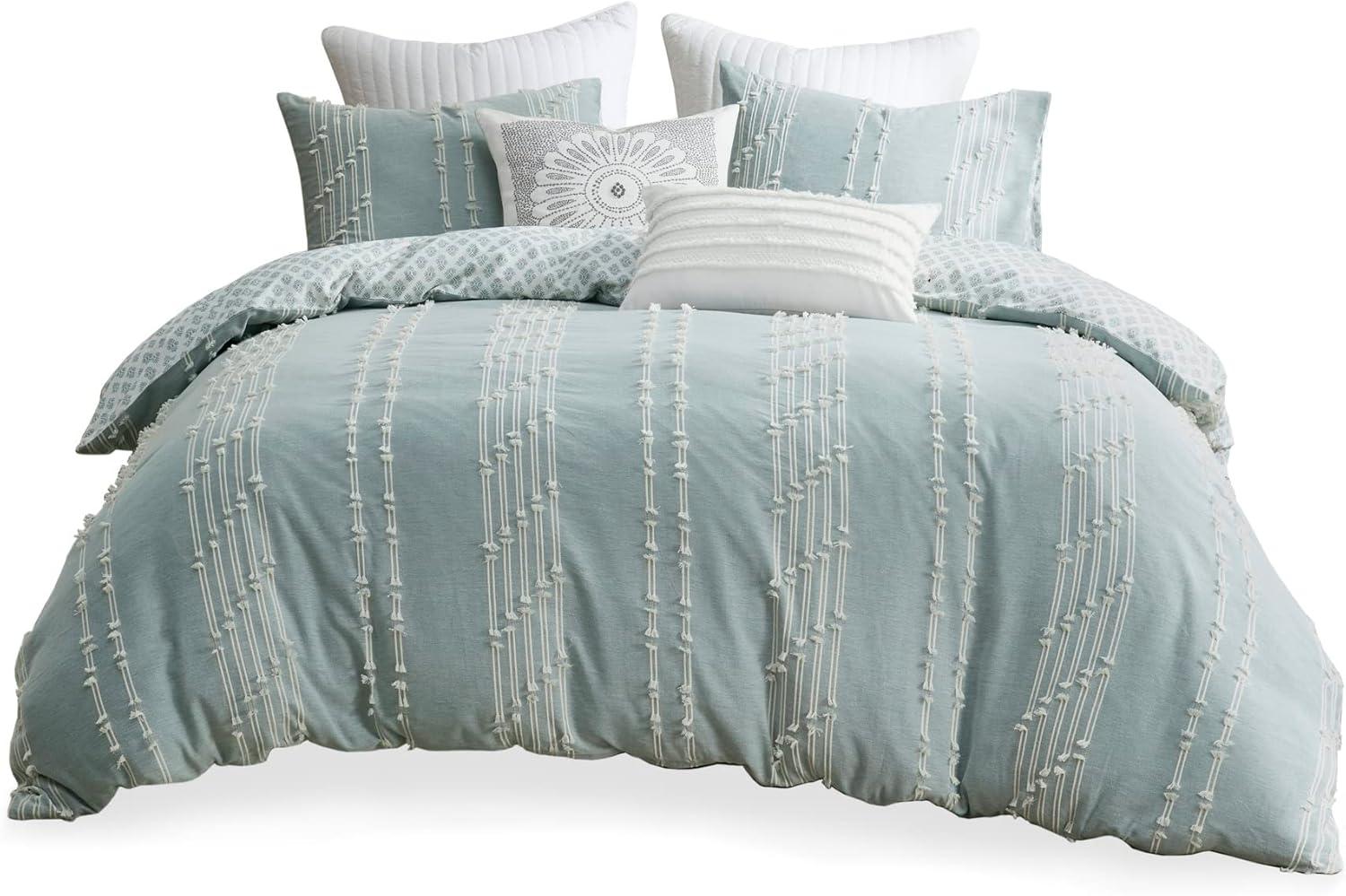 INK+IVY 3 Piece Cotton Jacquard Bedding Set
