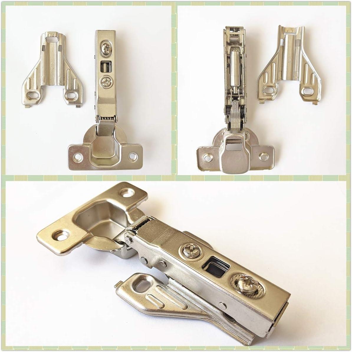 2 Piece Clip on Soft Close Hinges 105 Degree Full Overlay Premium W/Screws