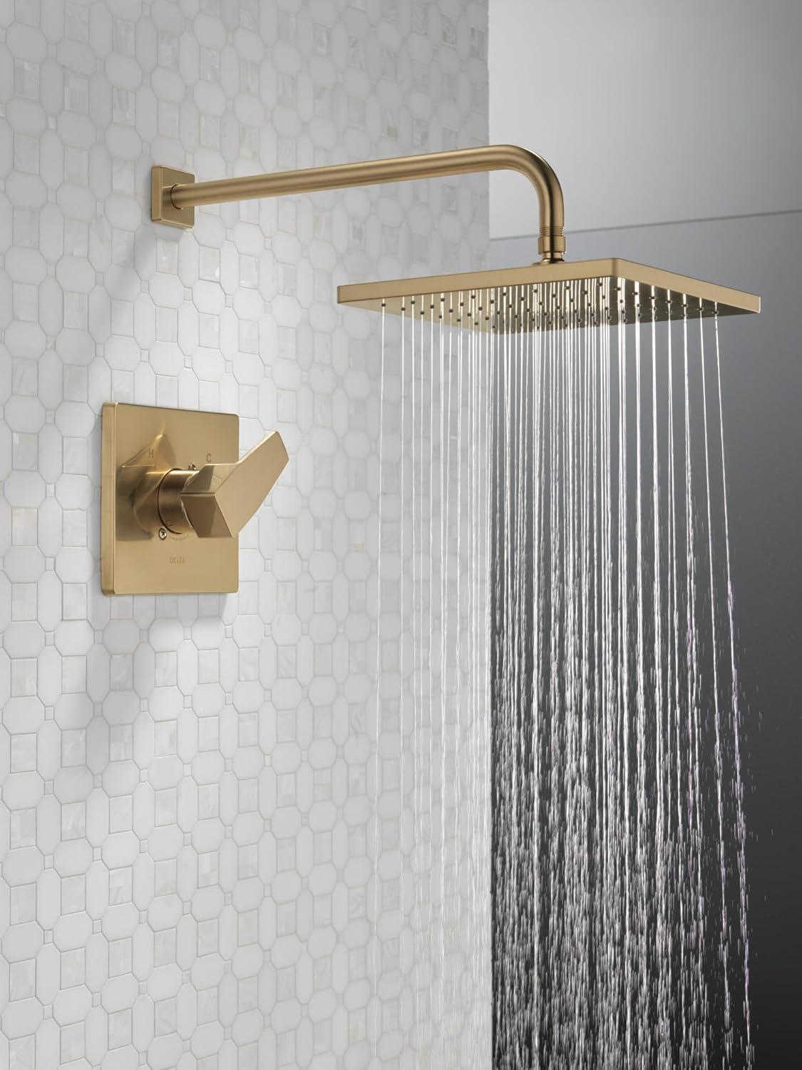 Modern Raincan Square Single-Function Shower Faucet Set, Valve Trim Kit, Rainfall Shower Head