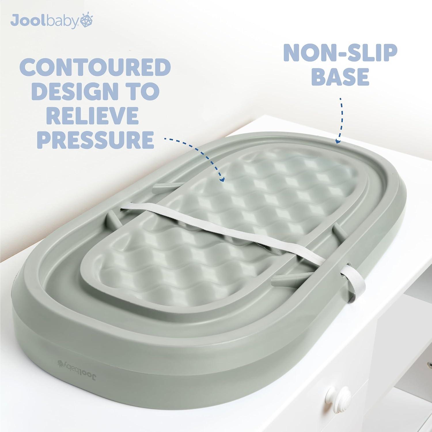 Jool Baby Waterproof Baby Changing Pad - Easy to Clean, Lightweight & Portable - Large Foam Cushion for Comfort (Sage)