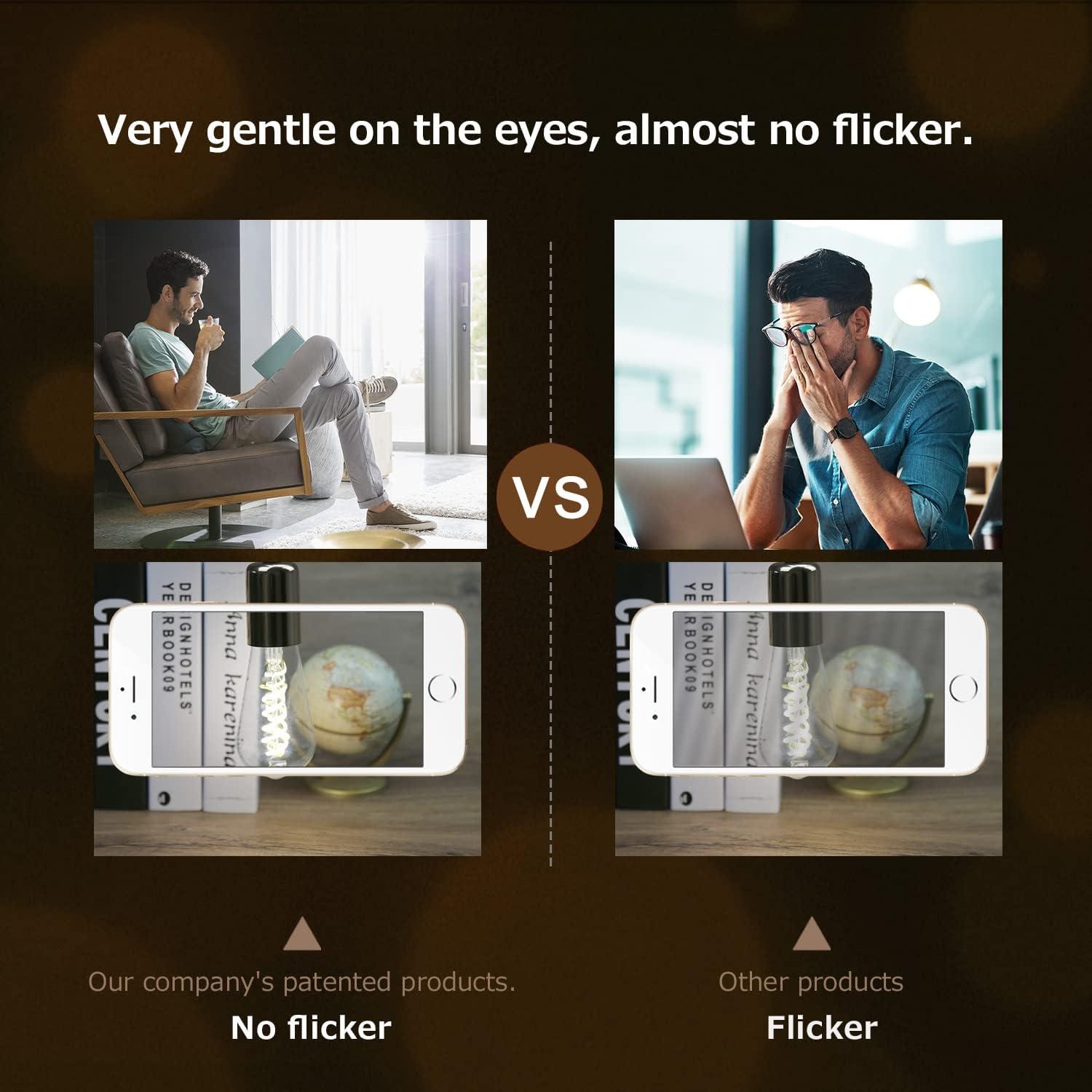 6 Pack ST19 ST58 Edison Bulb, Vintage LED Filament Bulb,Softy White 2700K, Antique Flexible Spiral LED Filament Light Bulb, Dimmable 600LM, 6W Equivalent to 60W, E26 Base,Clear Glass