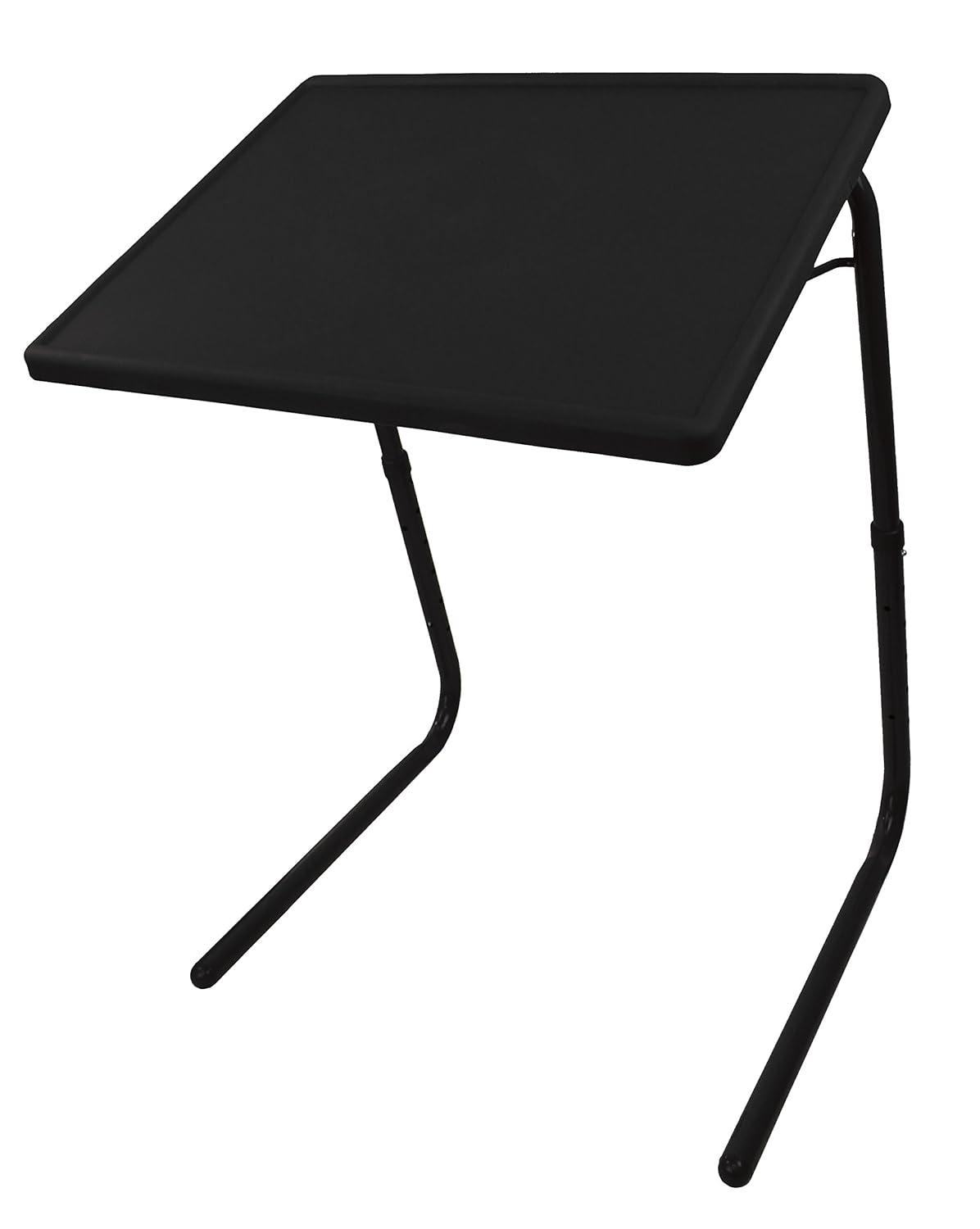 Veryke Portable Standing Adjustable Laptop Desk with Cup Holder, Tray Side Table for Home Office (Black)