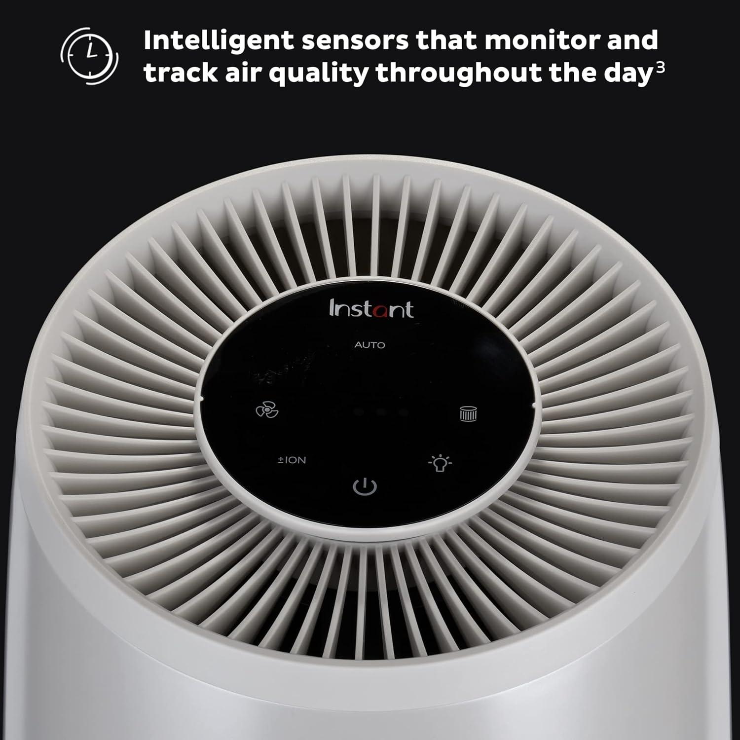 Instant HEPA Air Purifier with Multiple Quiet Fan Speeds, Clean Air Coverage up to 630 sqft, Removes 99% of Dust, Smoke, Odors, Pollen & Pet Hair, Pearl