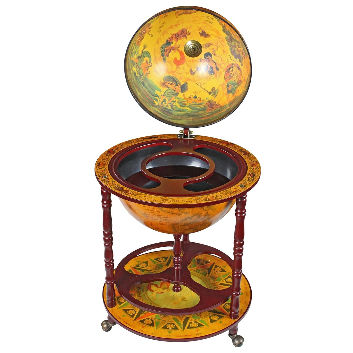 Sixteenth-Century Italian Replica Mahogany Globe Bar