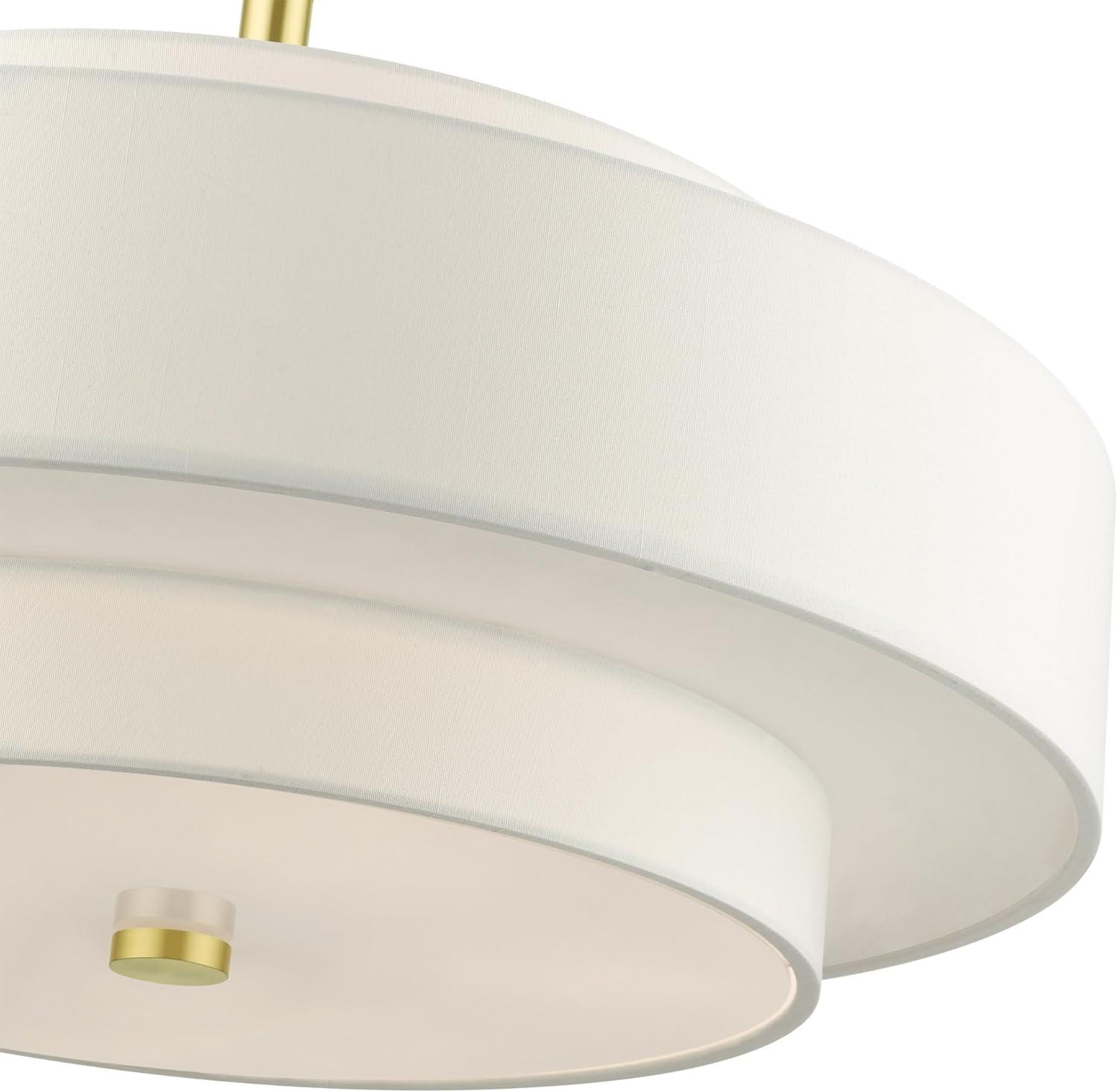 Sheffield Contemporary 5-Light LED Drum Pendant in Brushed Nickel