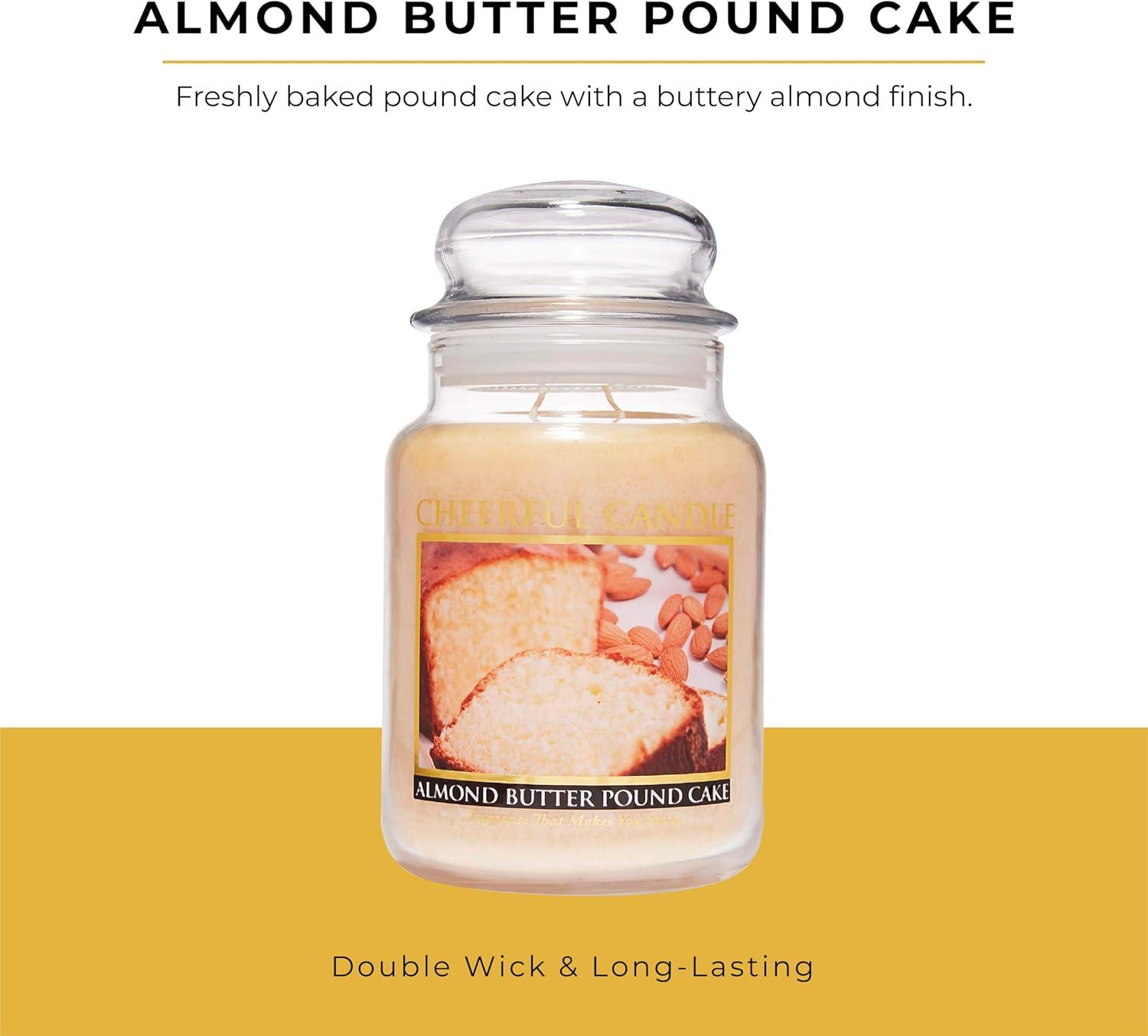 Rustic Almond Butter Pound Cake Scented Glass Jar Candle