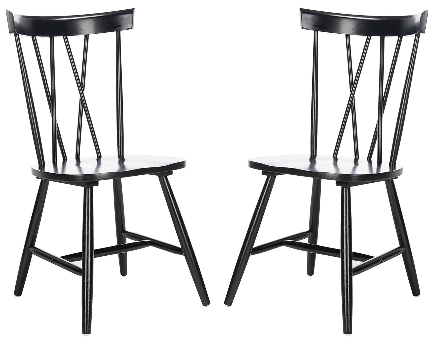 Friar Dining Chair (Set of 2) - DCH1401 - Black - Safavieh