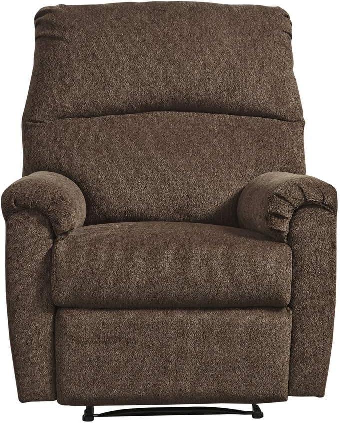 Chocolate Brown Polyester Contemporary Recliner